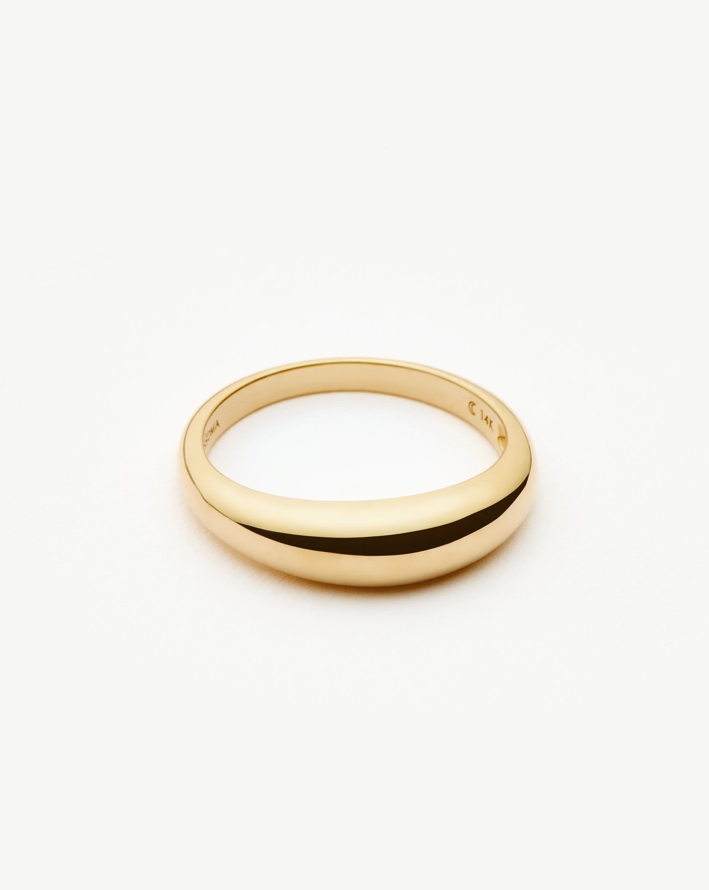 Solid Gold Classic Dome Ring | 14ct Solid Gold - Image 4