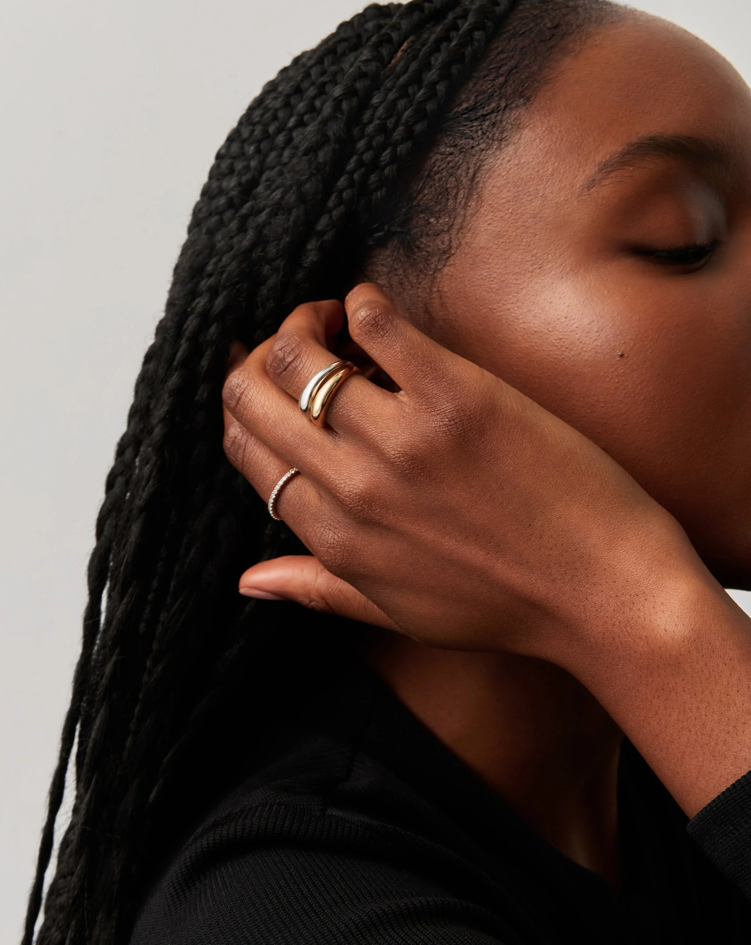 Solid Gold Classic Dome Ring | 14ct Solid White Gold - Image 3