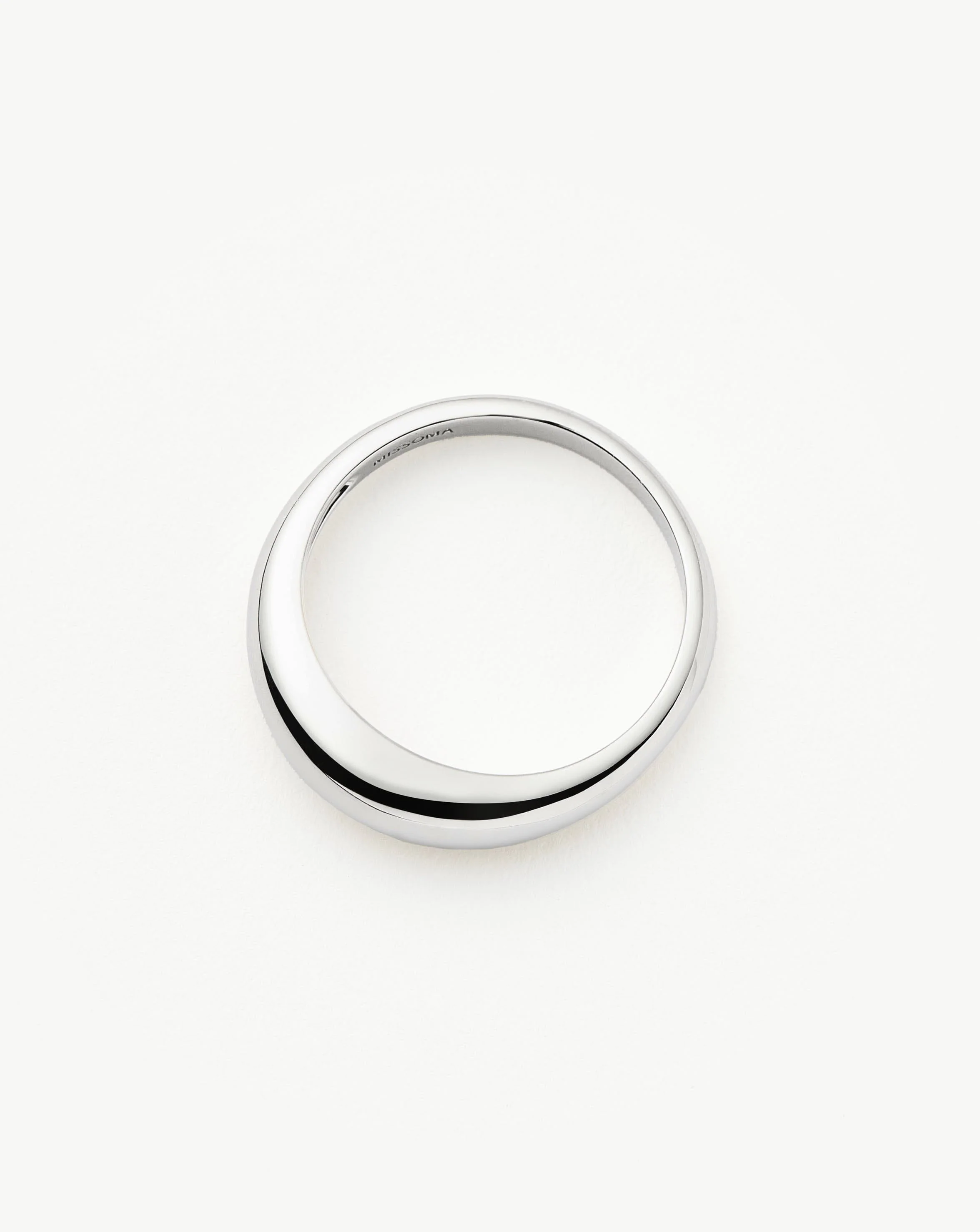 Solid Gold Classic Dome Ring | 14ct Solid White Gold - Image 4