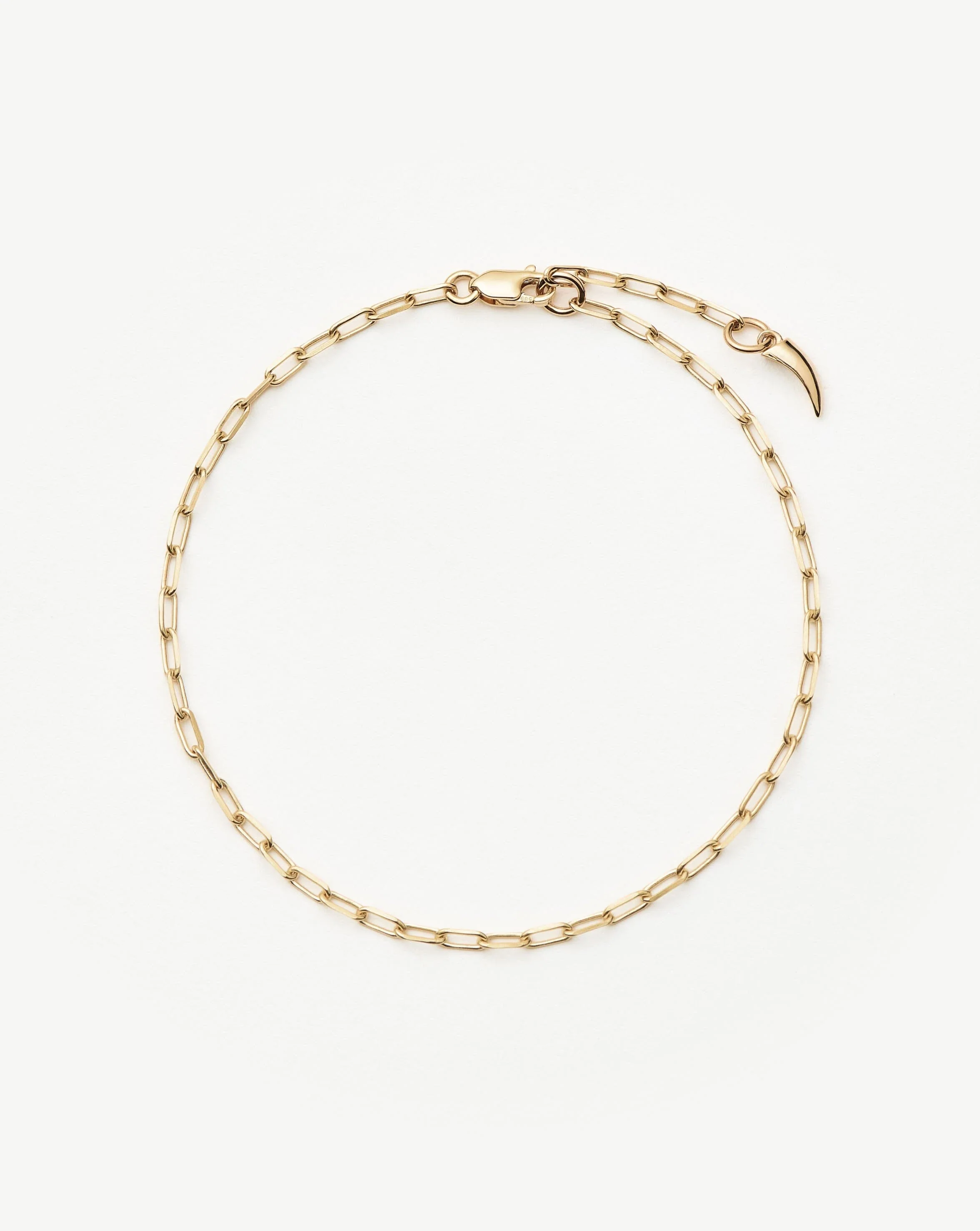 Solid Gold Classic Paperclip Chain Bracelet | 14ct Solid Gold