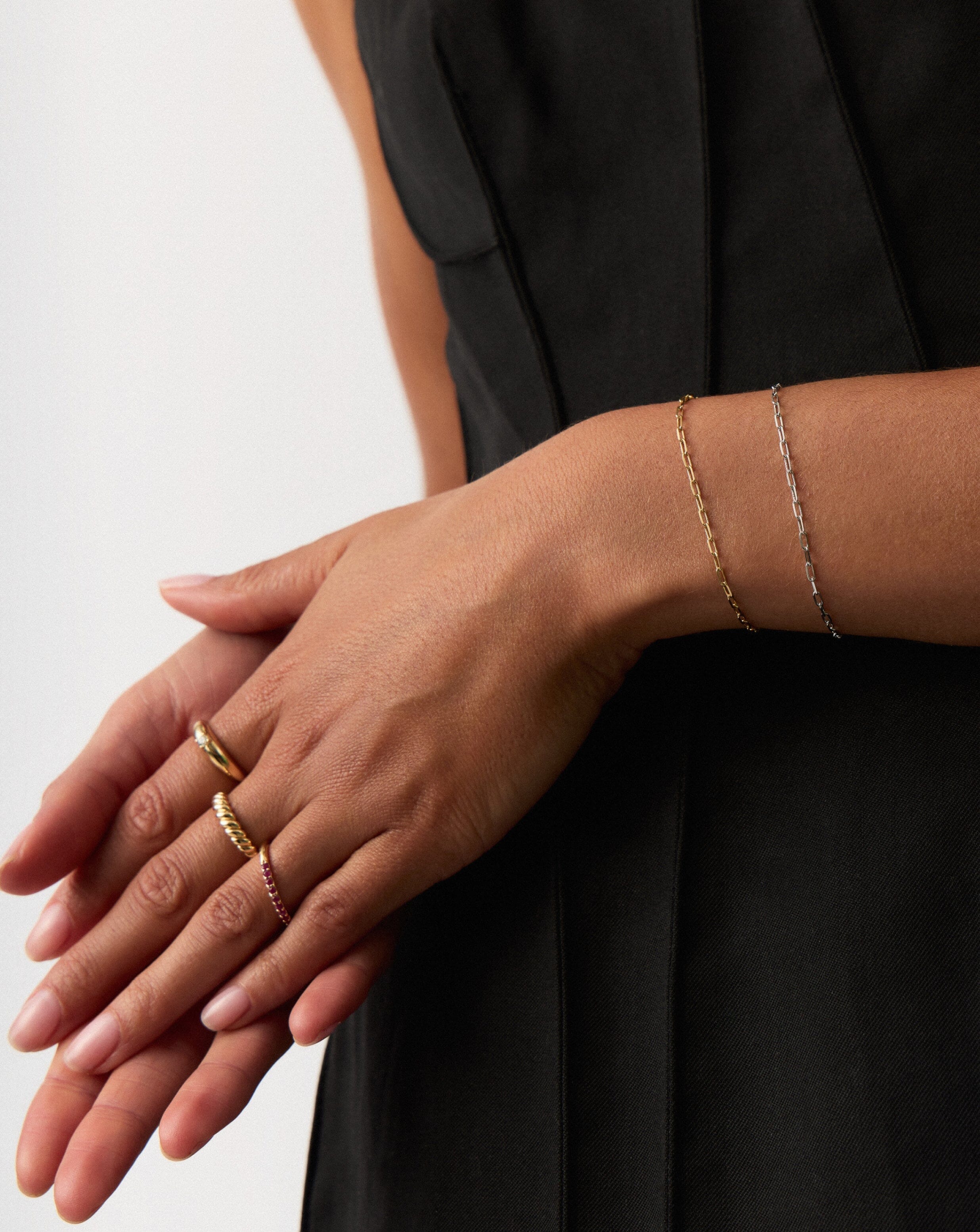 Solid Gold Classic Paperclip Chain Bracelet | 14ct Solid Gold - Image 2