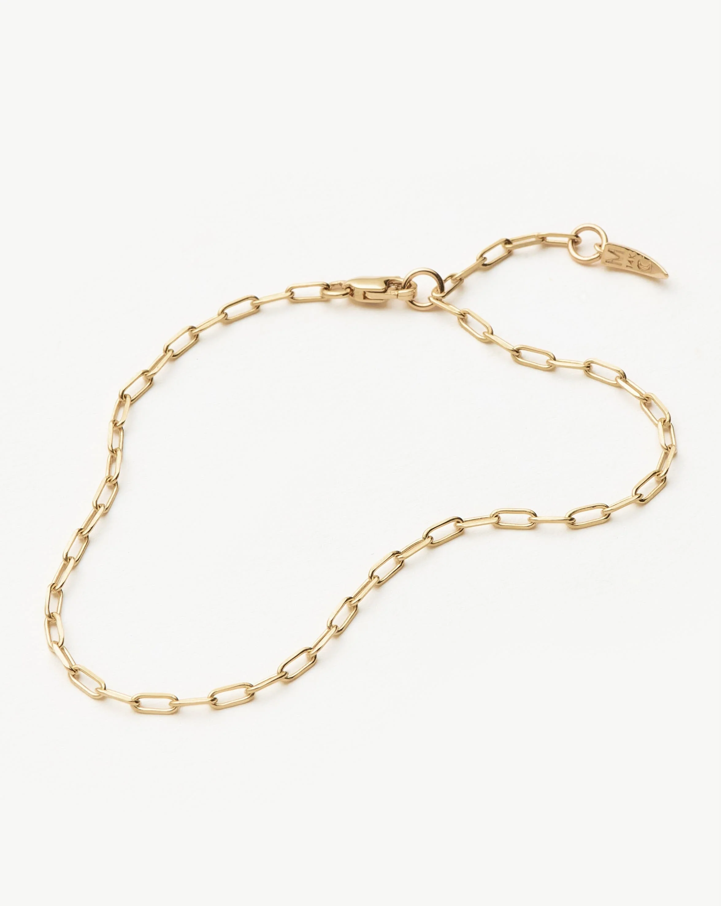 Solid Gold Classic Paperclip Chain Bracelet | 14ct Solid Gold - Image 5