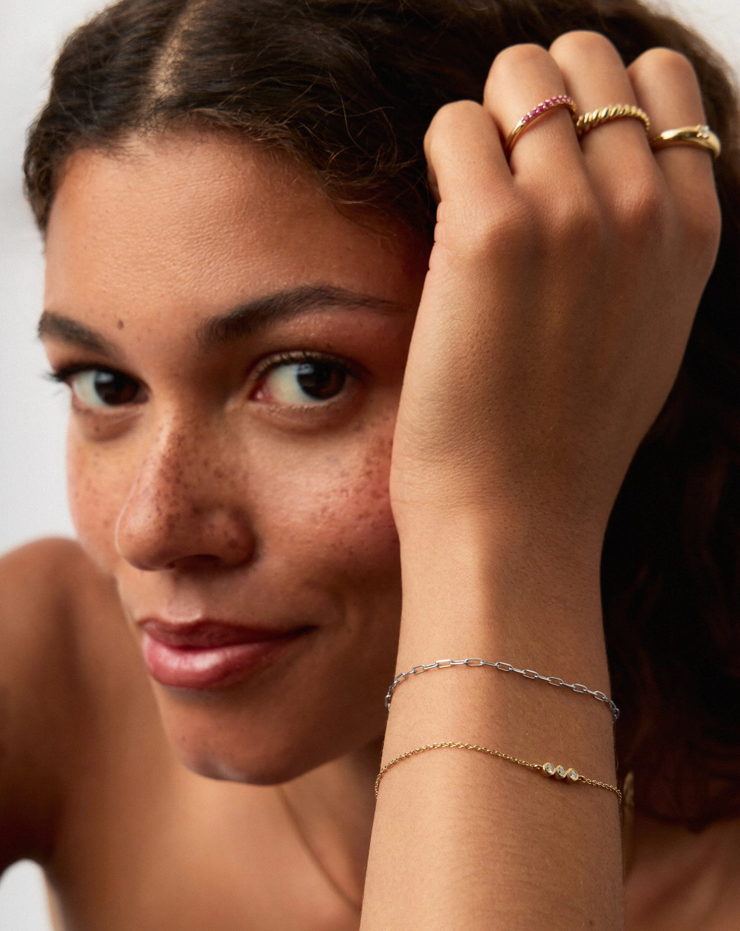 Solid Gold Classic Paperclip Chain Bracelet | 14ct Solid White Gold - Image 6