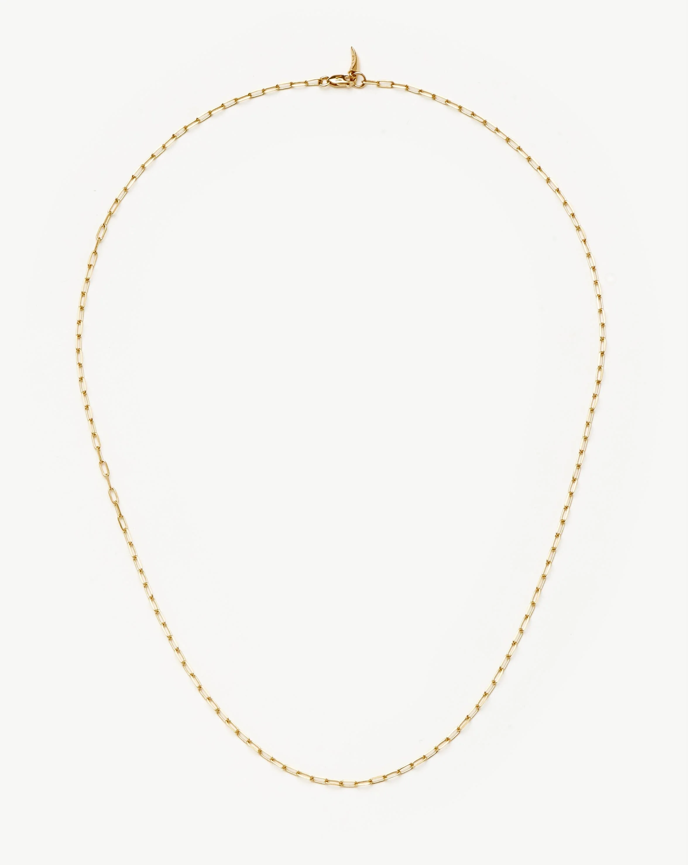 Solid Gold Classic Paperclip Chain Necklace | 14ct Solid Gold