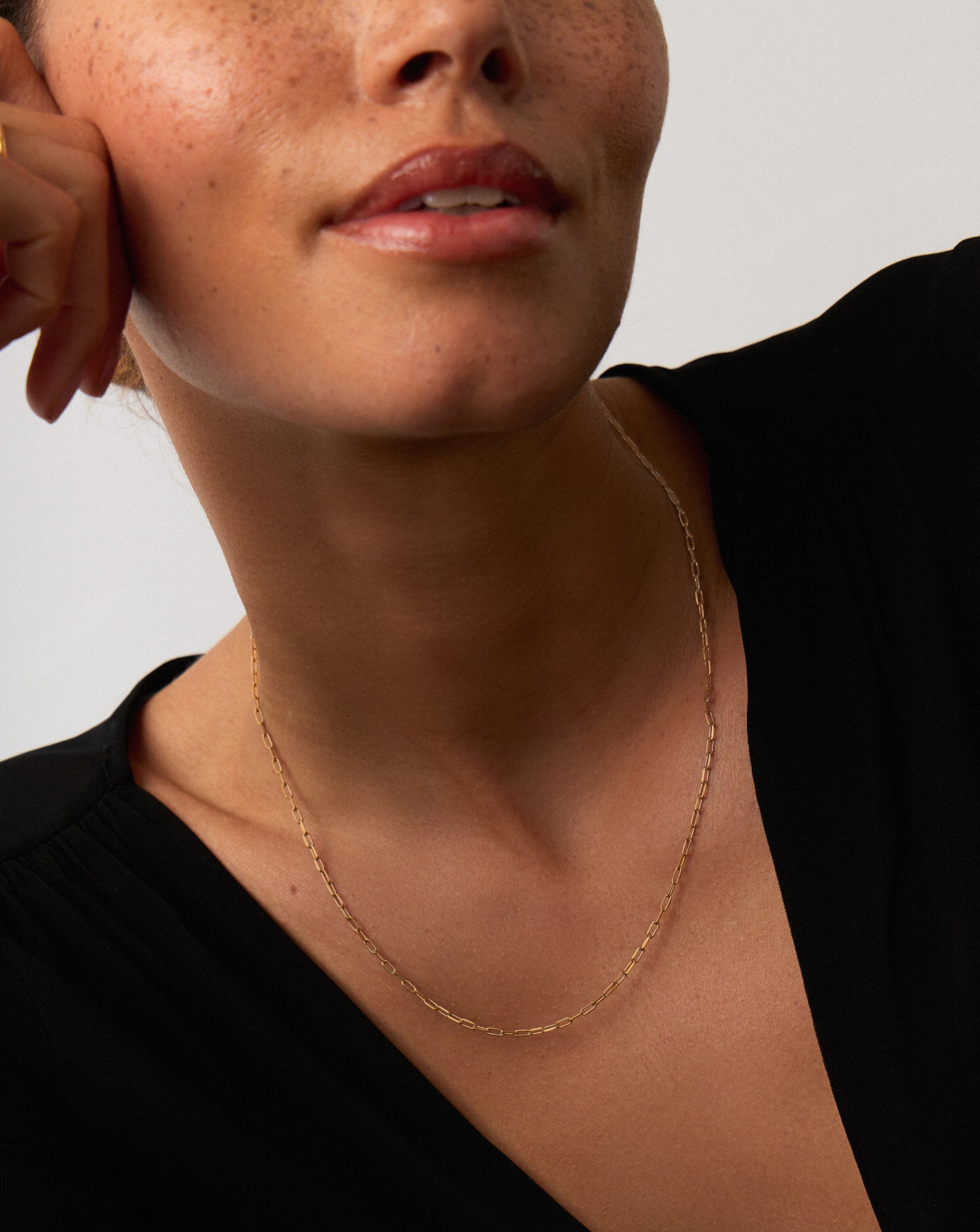 Solid Gold Classic Paperclip Chain Necklace | 14ct Solid Gold - Image 2