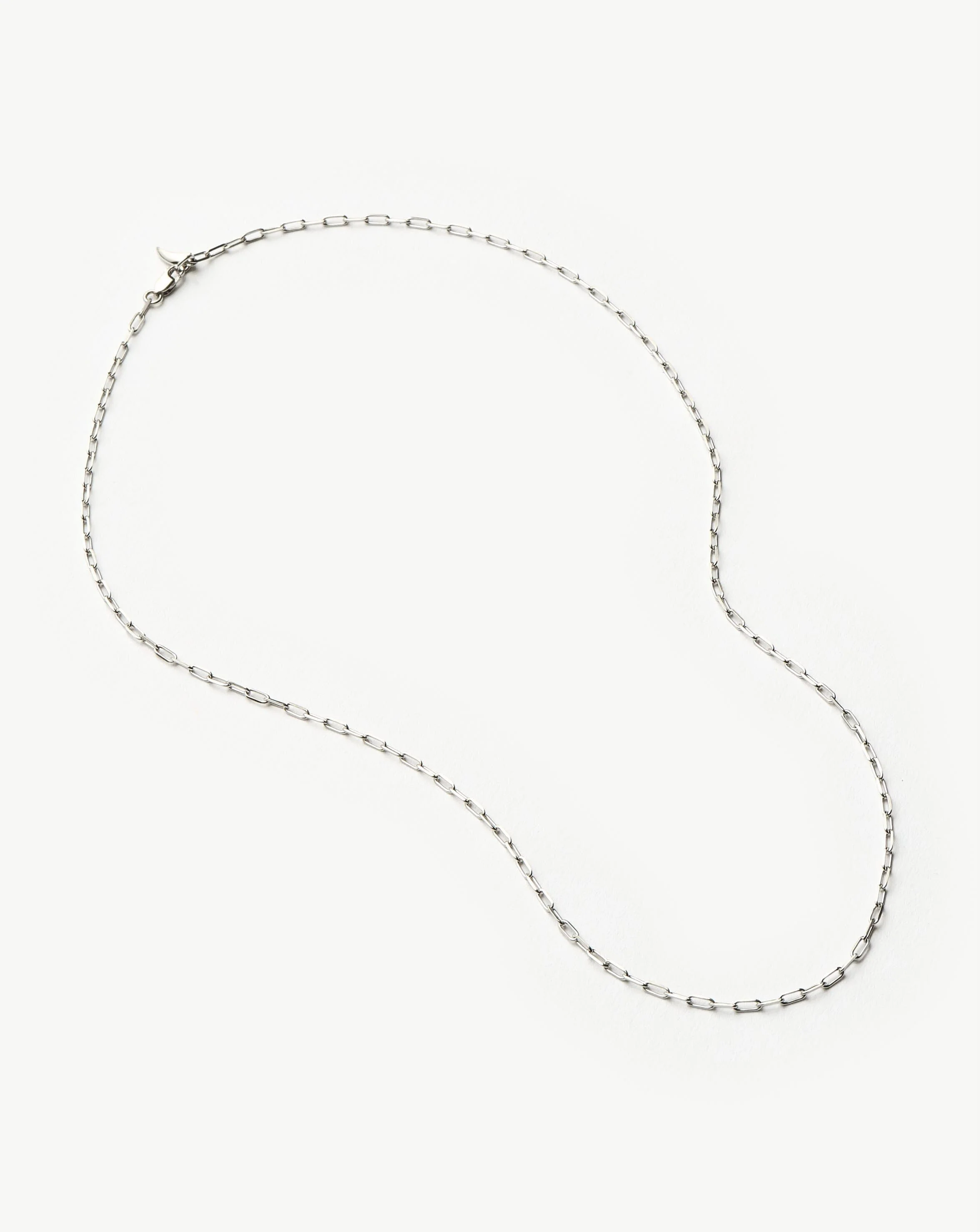Solid Gold Classic Paperclip Chain Necklace | 14ct Solid White Gold - Image 5