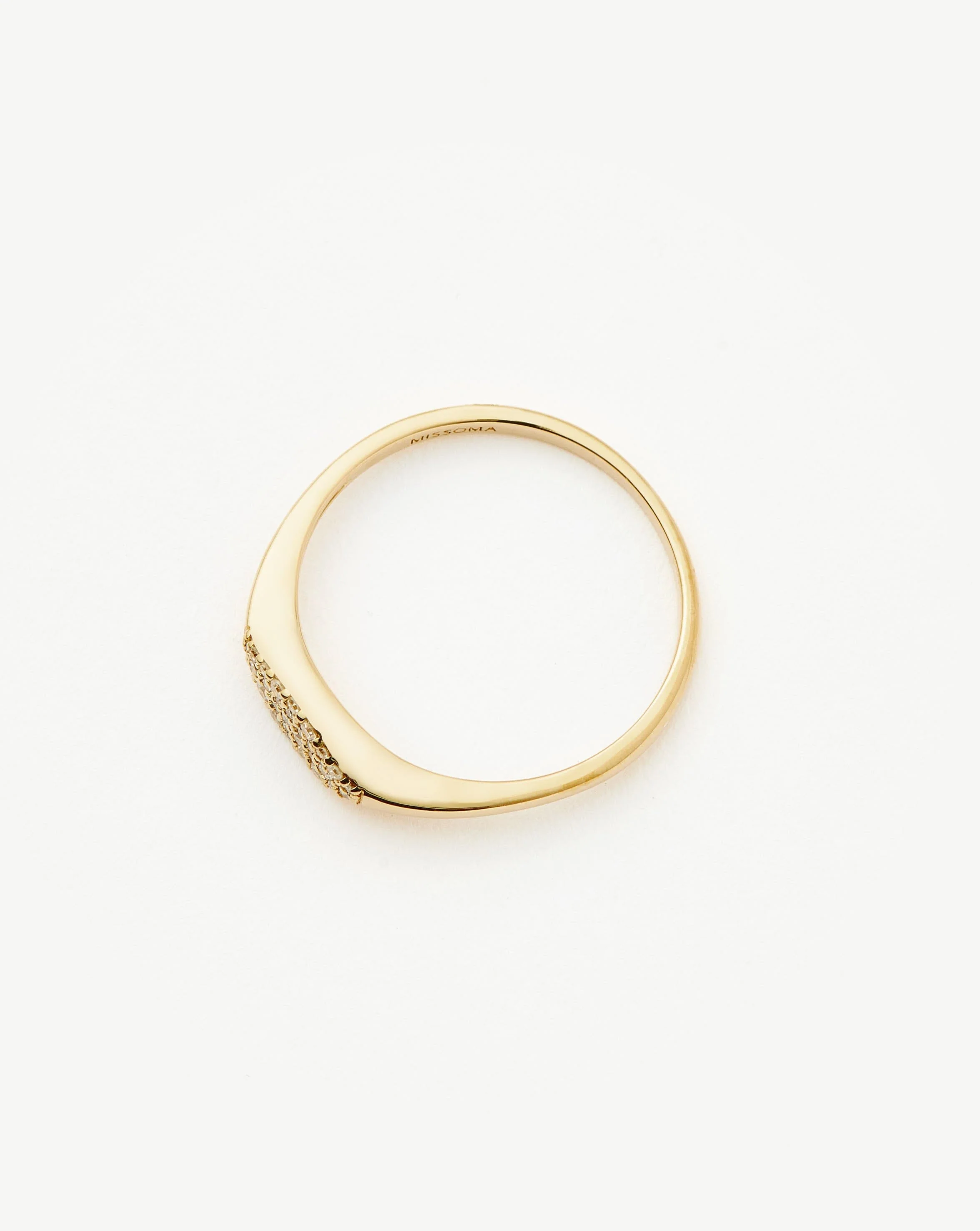 Solid Gold Diamond Signet Ring | 14ct Solid Gold/Diamond - Image 5