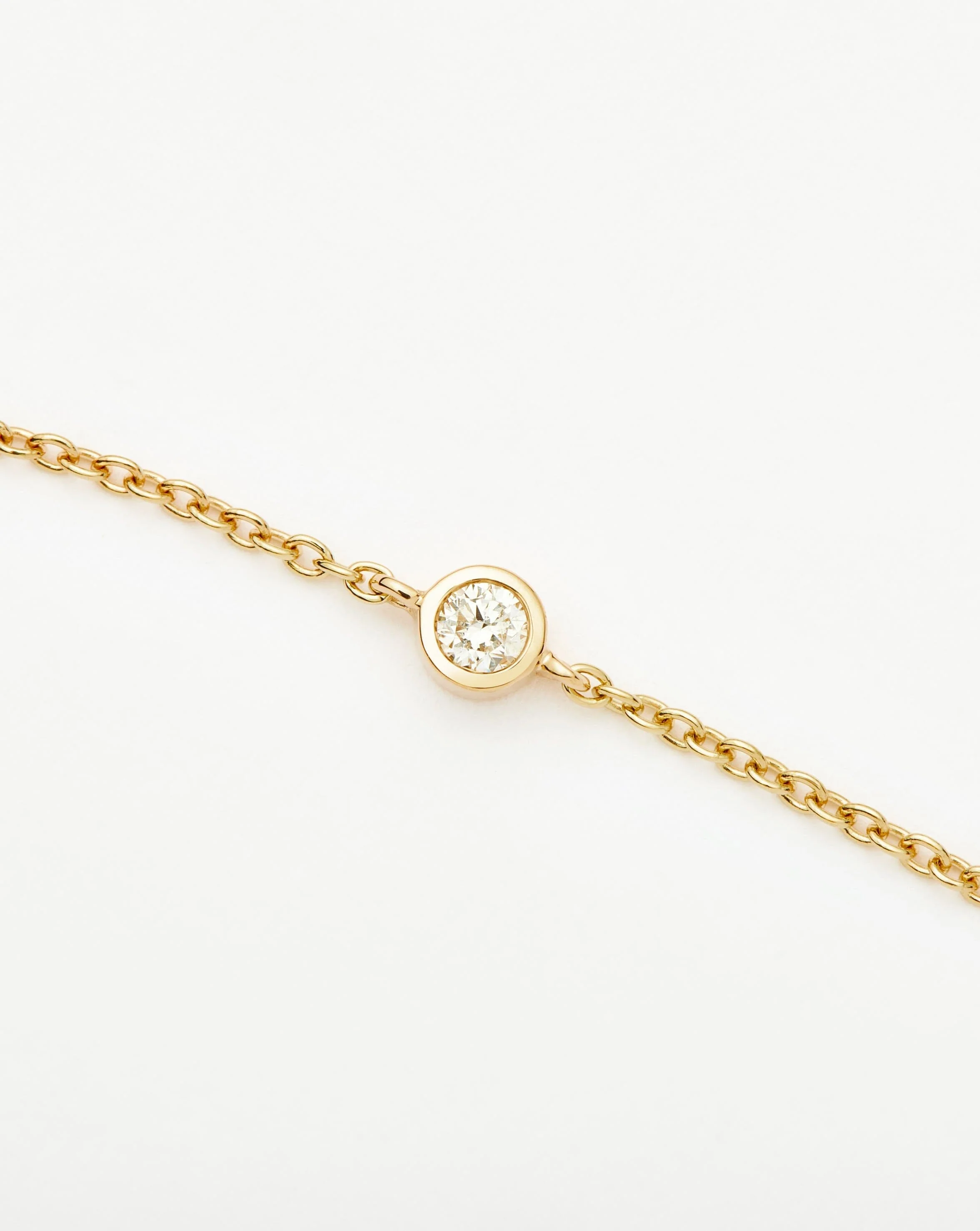 Solid Gold Diamond Solitaire Bracelet | 14ct Solid Gold/Diamond - Image 4