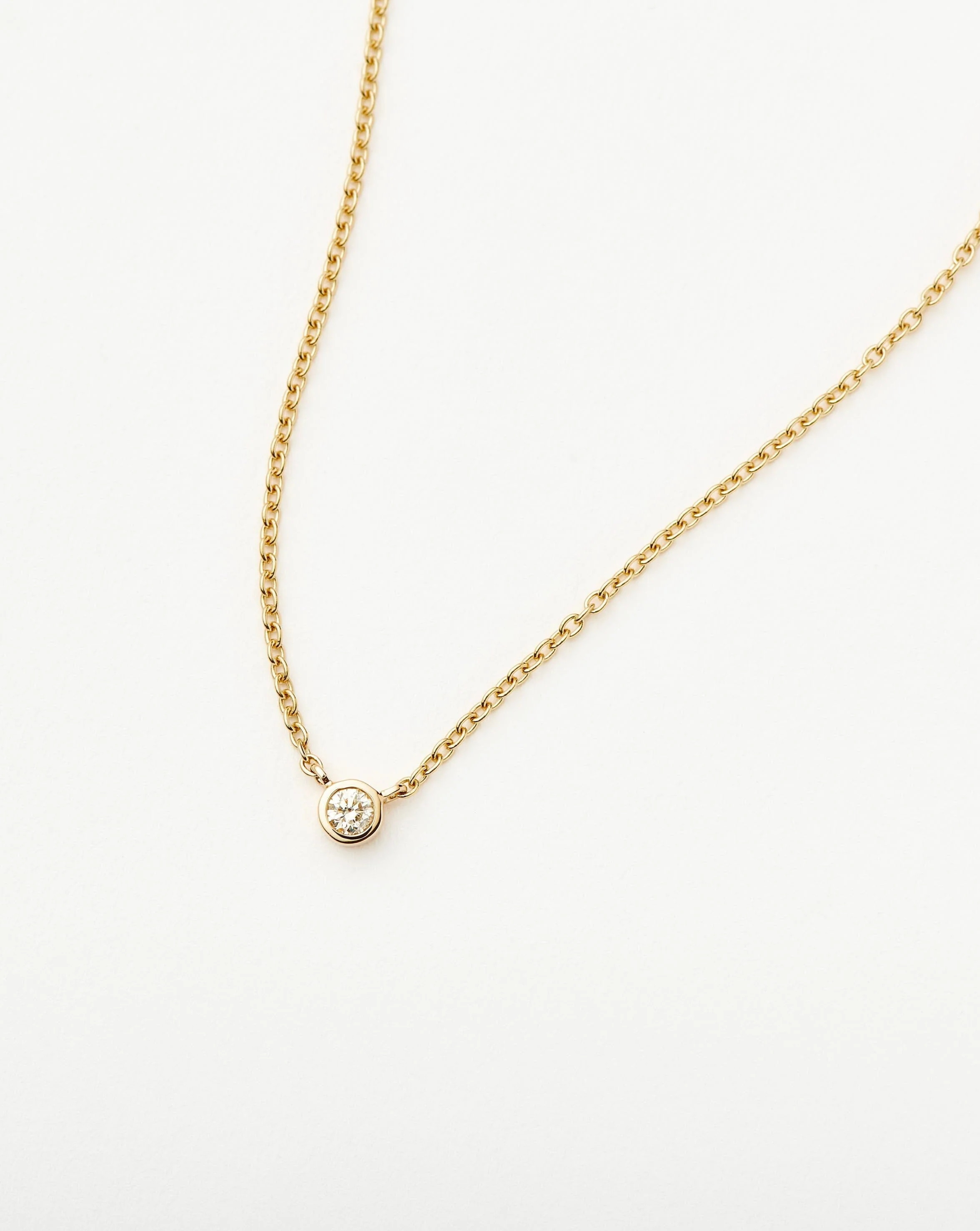 Solid Gold Diamond Solitaire Pendant Necklace | 14ct Solid Gold/Diamond - Image 5