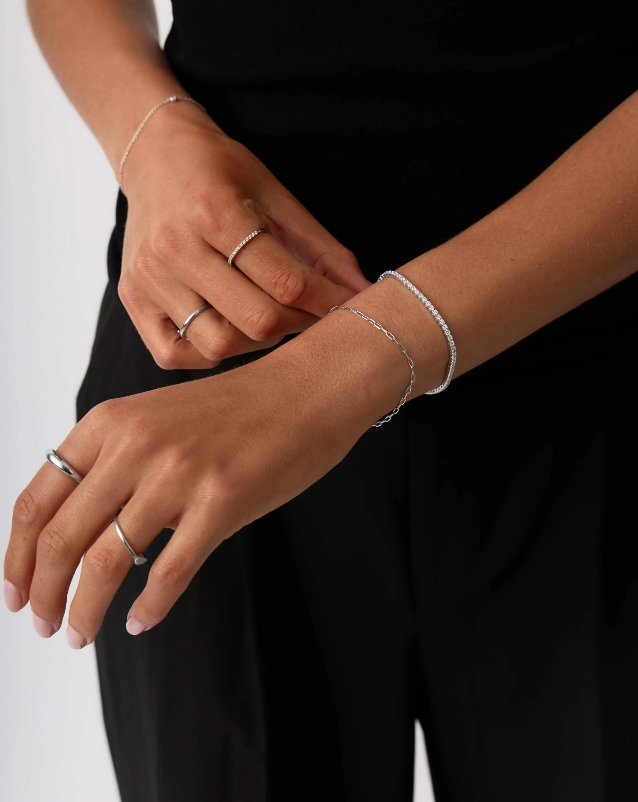 Solid Gold Diamond Tennis Bracelet - Size S/M | 14ct Solid White Gold Lab Grown Diamonds - Image 2