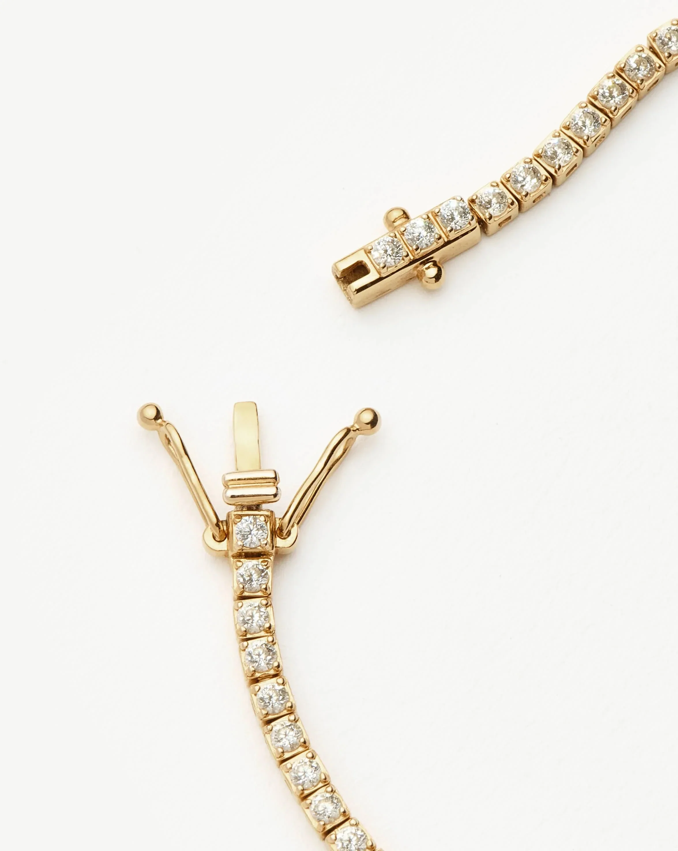 Solid Gold Diamond Tennis Bracelet - Size S/M | 14ct Solid Gold Lab Grown Diamonds - Image 5