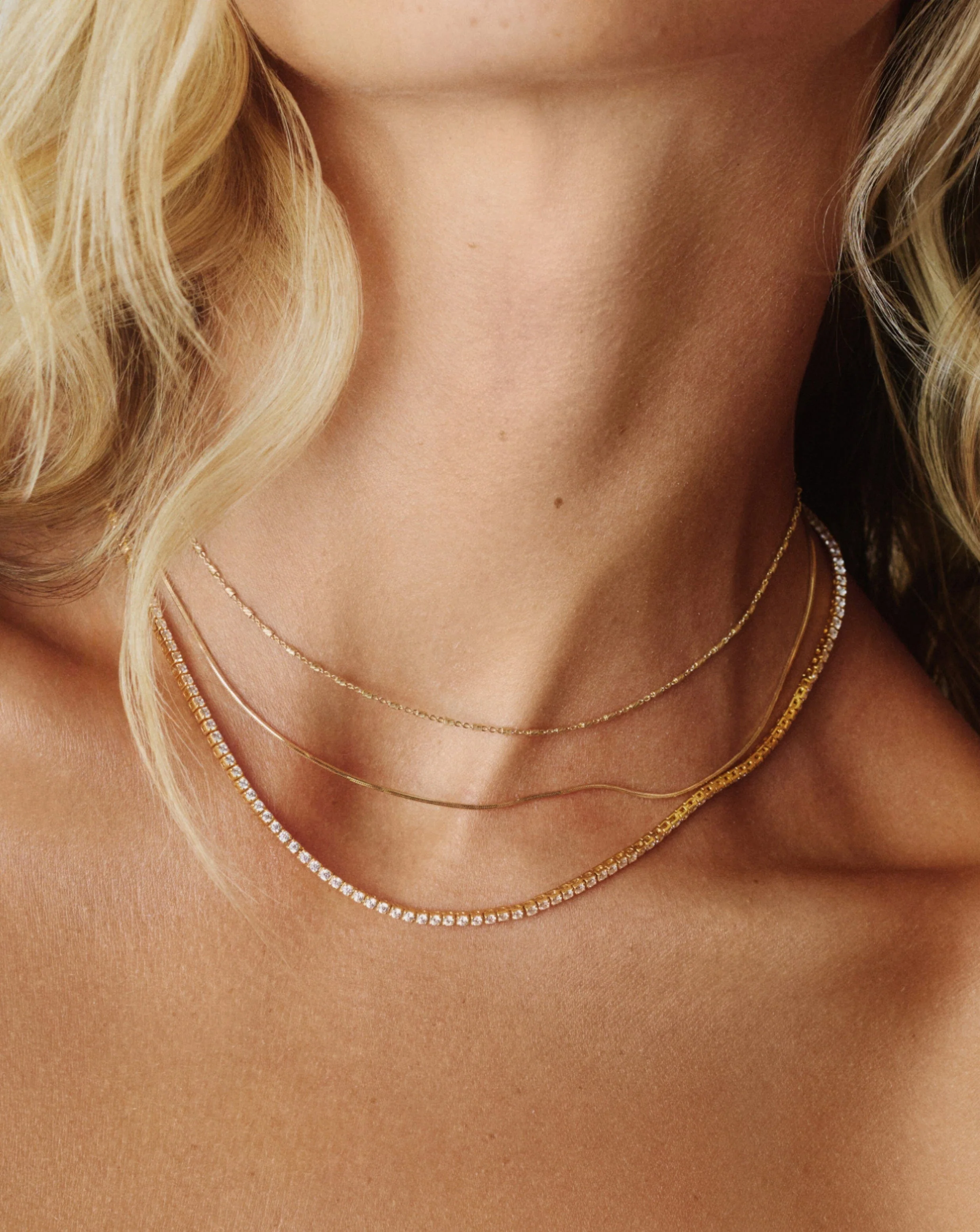 Solid Gold Diamond Tennis Necklace | 14ct Solid Gold Diamond - Image 2