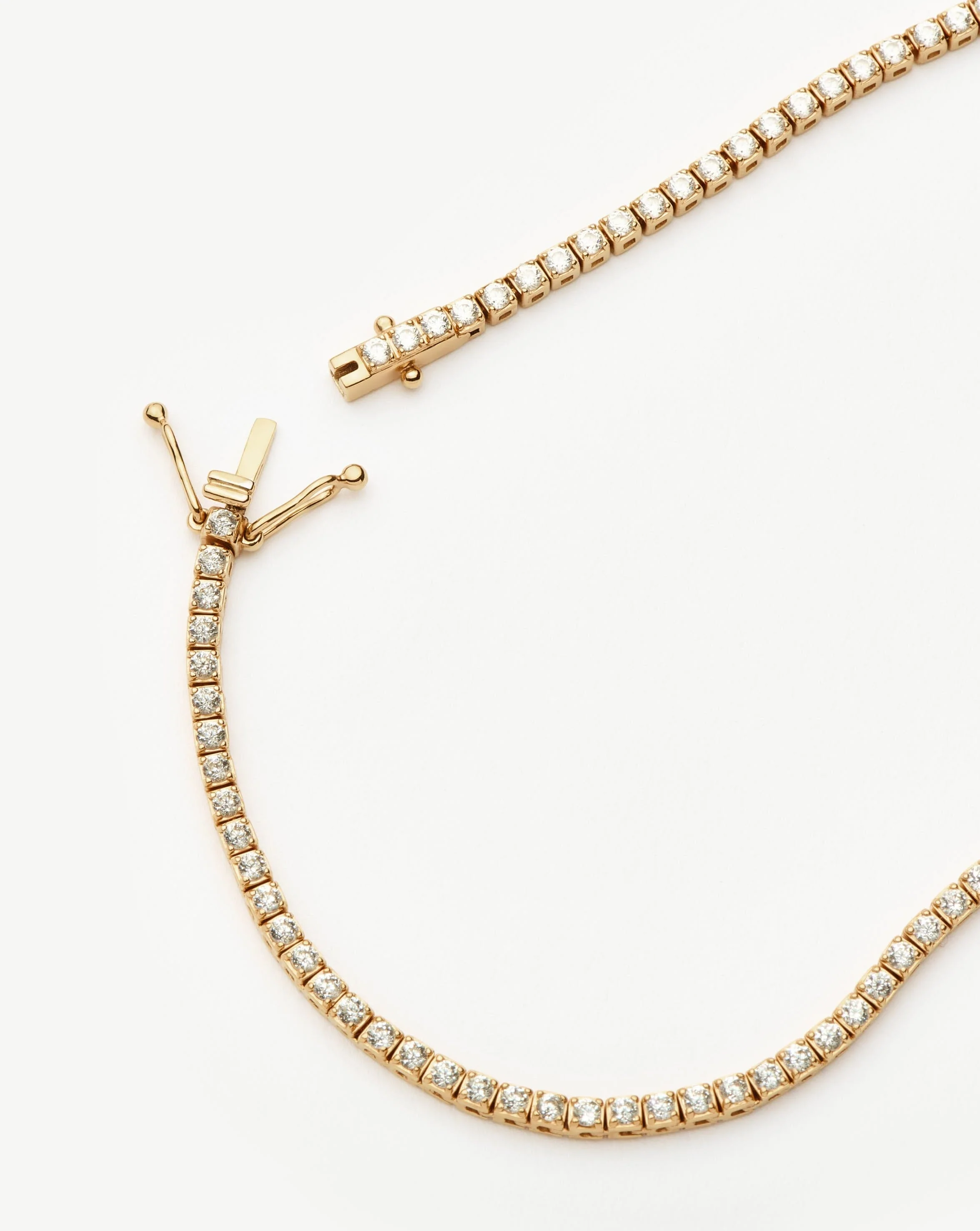 Solid Gold Diamond Tennis Necklace | 14ct Solid Gold Diamond - Image 4