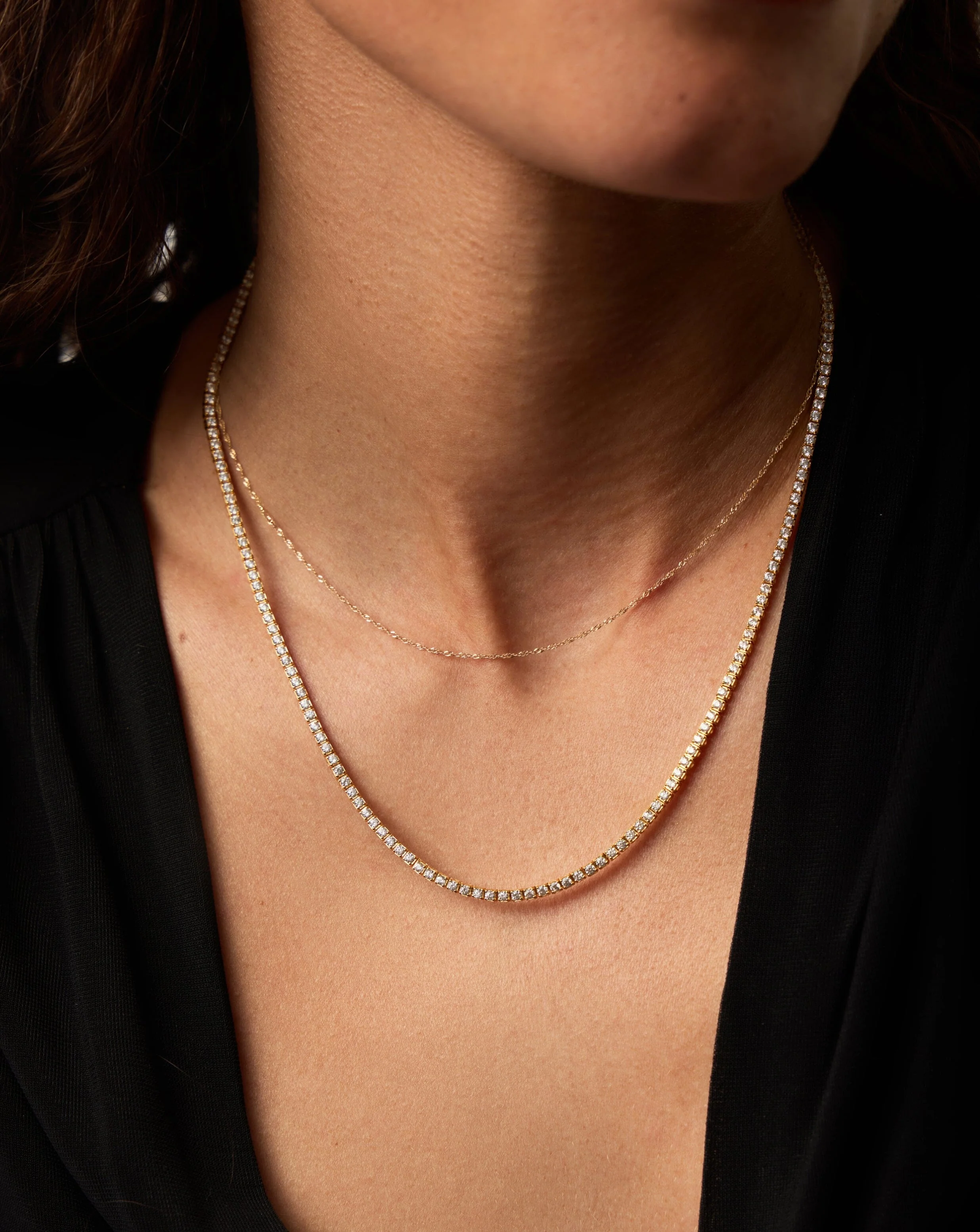 Solid Gold Diamond Tennis Necklace | 14ct Solid Gold Diamond - Image 5
