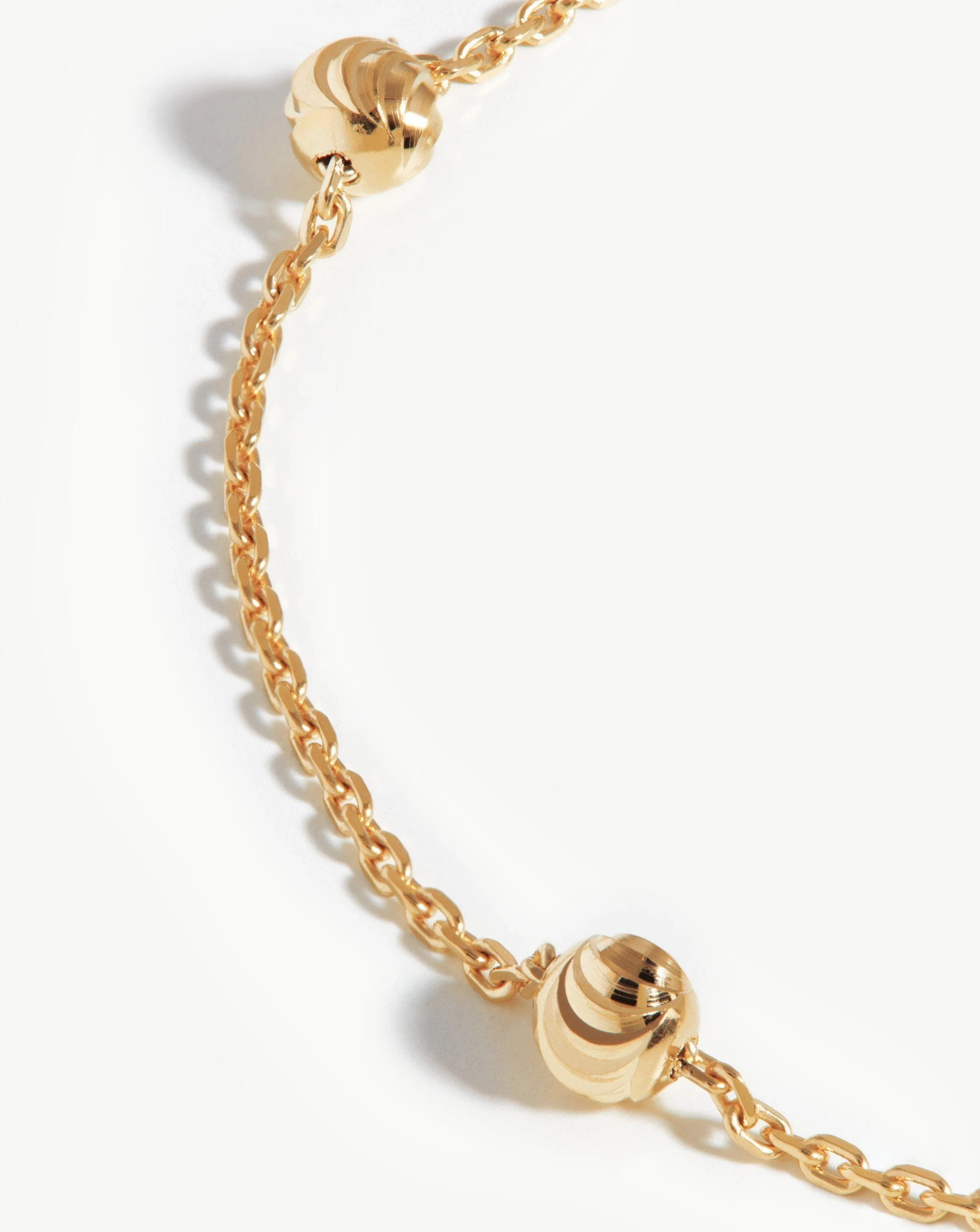 Solid Gold Bobble Chain Necklace - Image 2