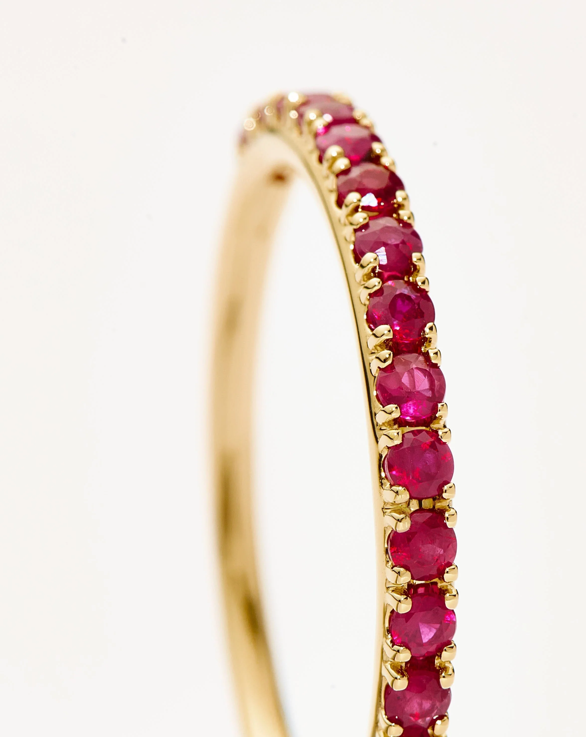 Solid Gold Half Eternity Ruby Ring | 14ct Solid Gold/Ruby - Image 4