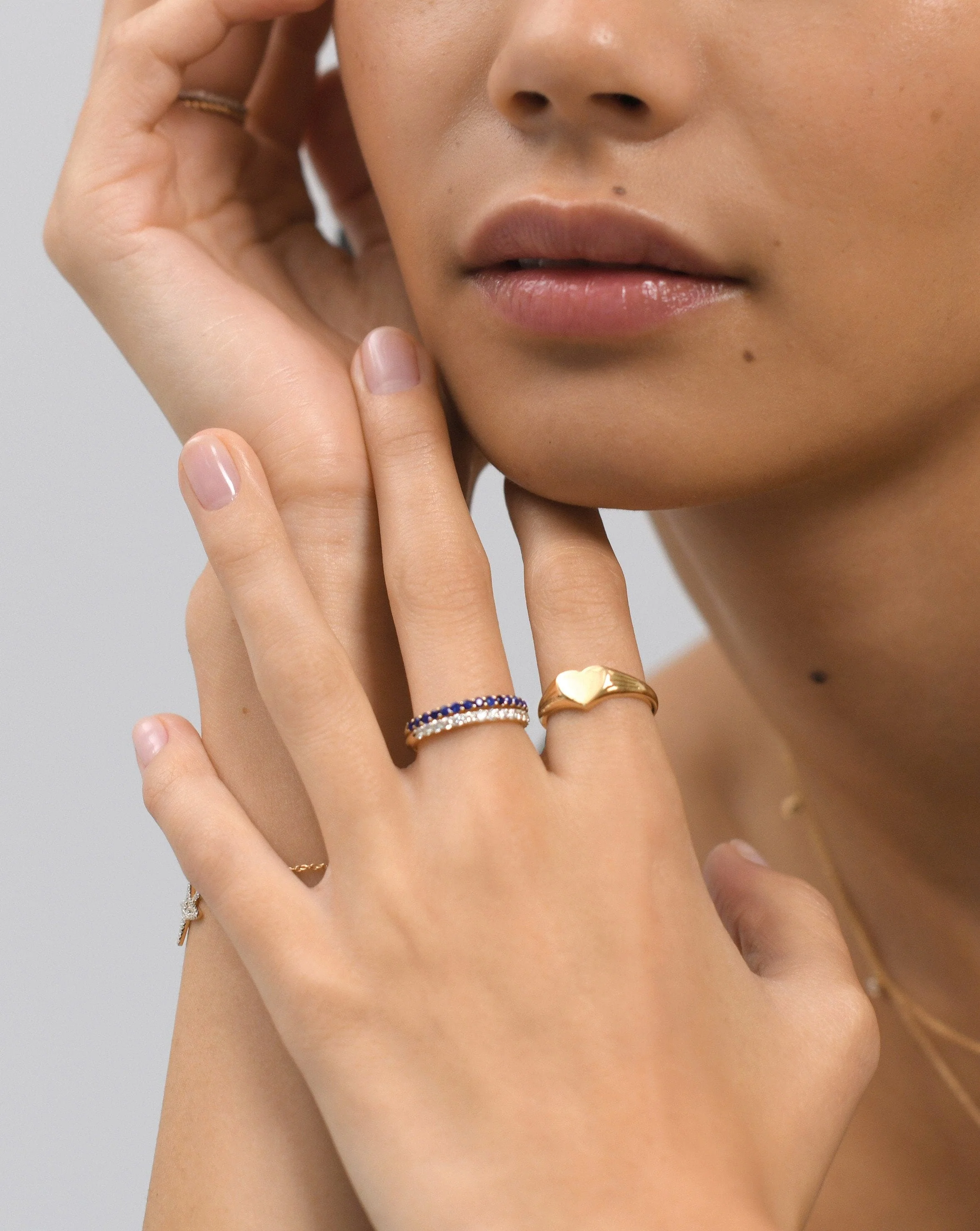 Solid Gold Half Sapphire Eternity Ring | 14ct Solid Gold/Sapphire - Image 3