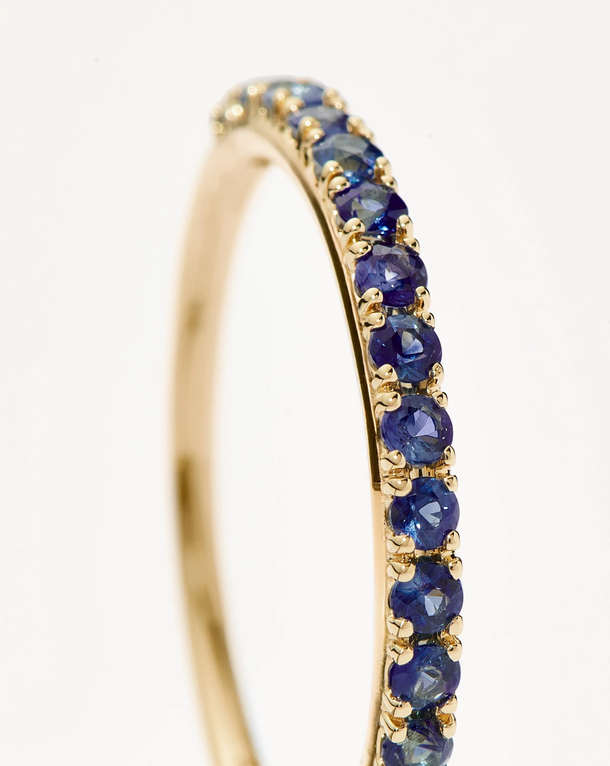 Solid Gold Half Sapphire Eternity Ring | 14ct Solid Gold/Sapphire - Image 4