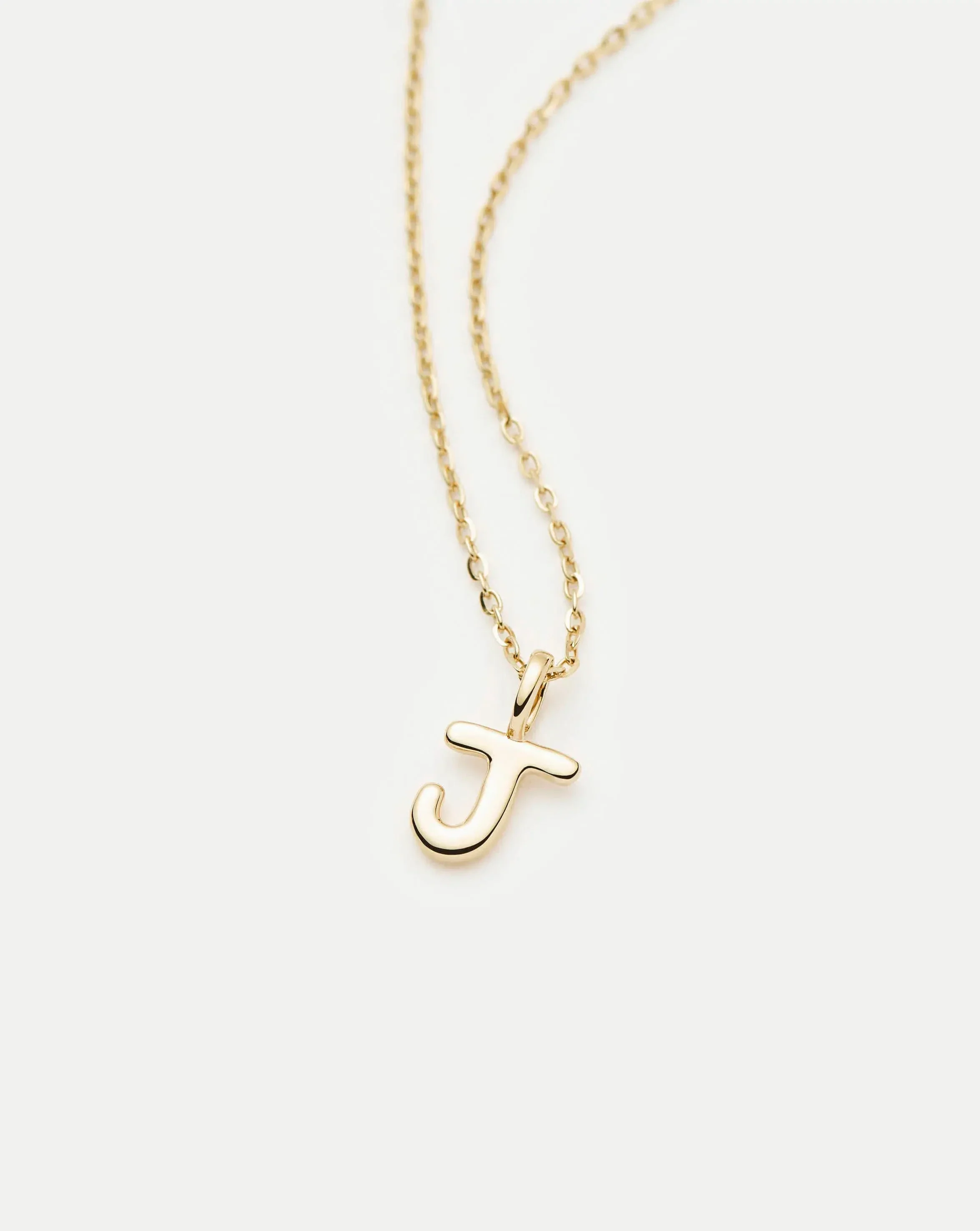 Solid Gold Initial Mini Pendant Necklace - J | 14ct Solid Gold - Image 4