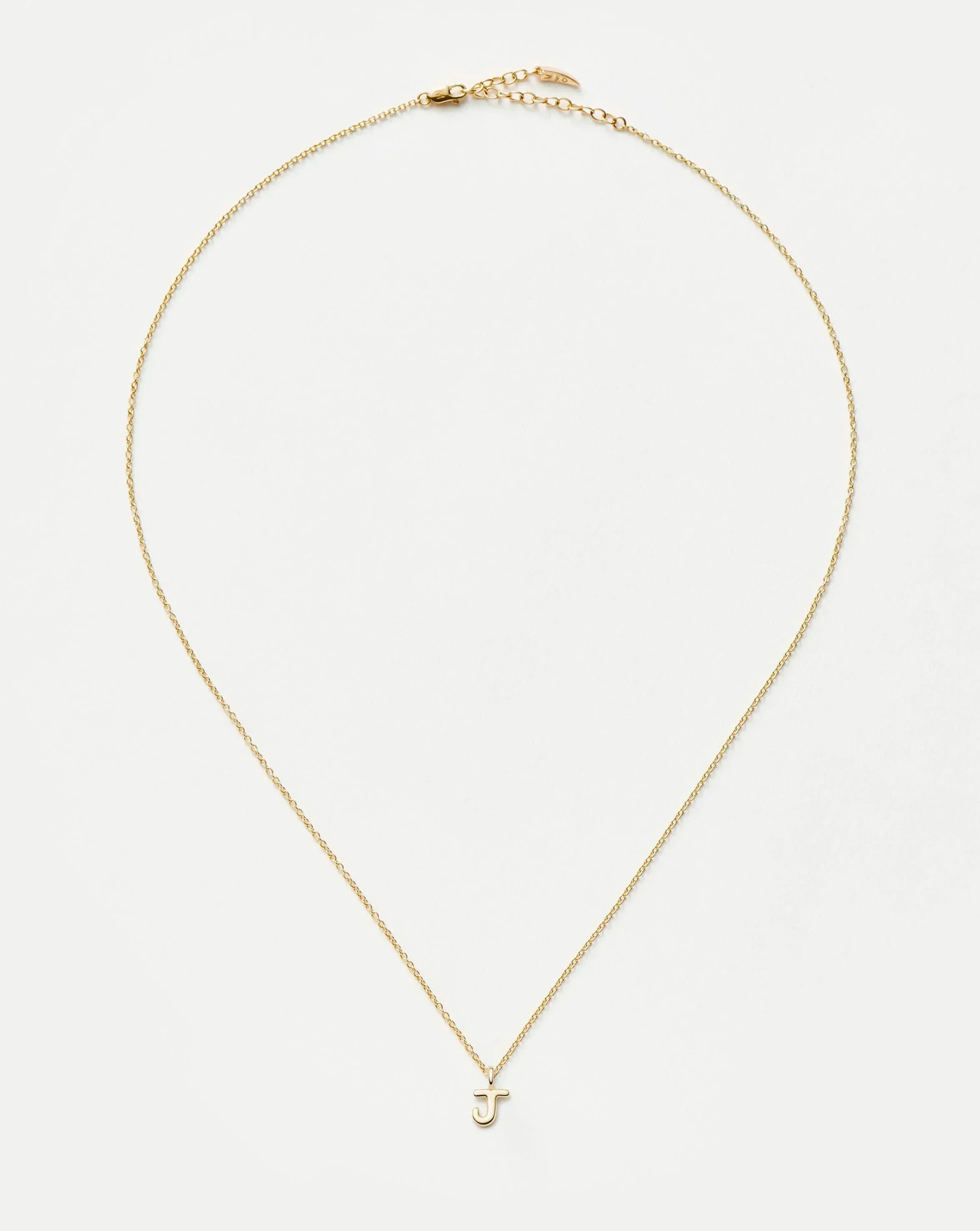 Solid Gold Initial Mini Pendant Necklace - J | 14ct Solid Gold - Image 5