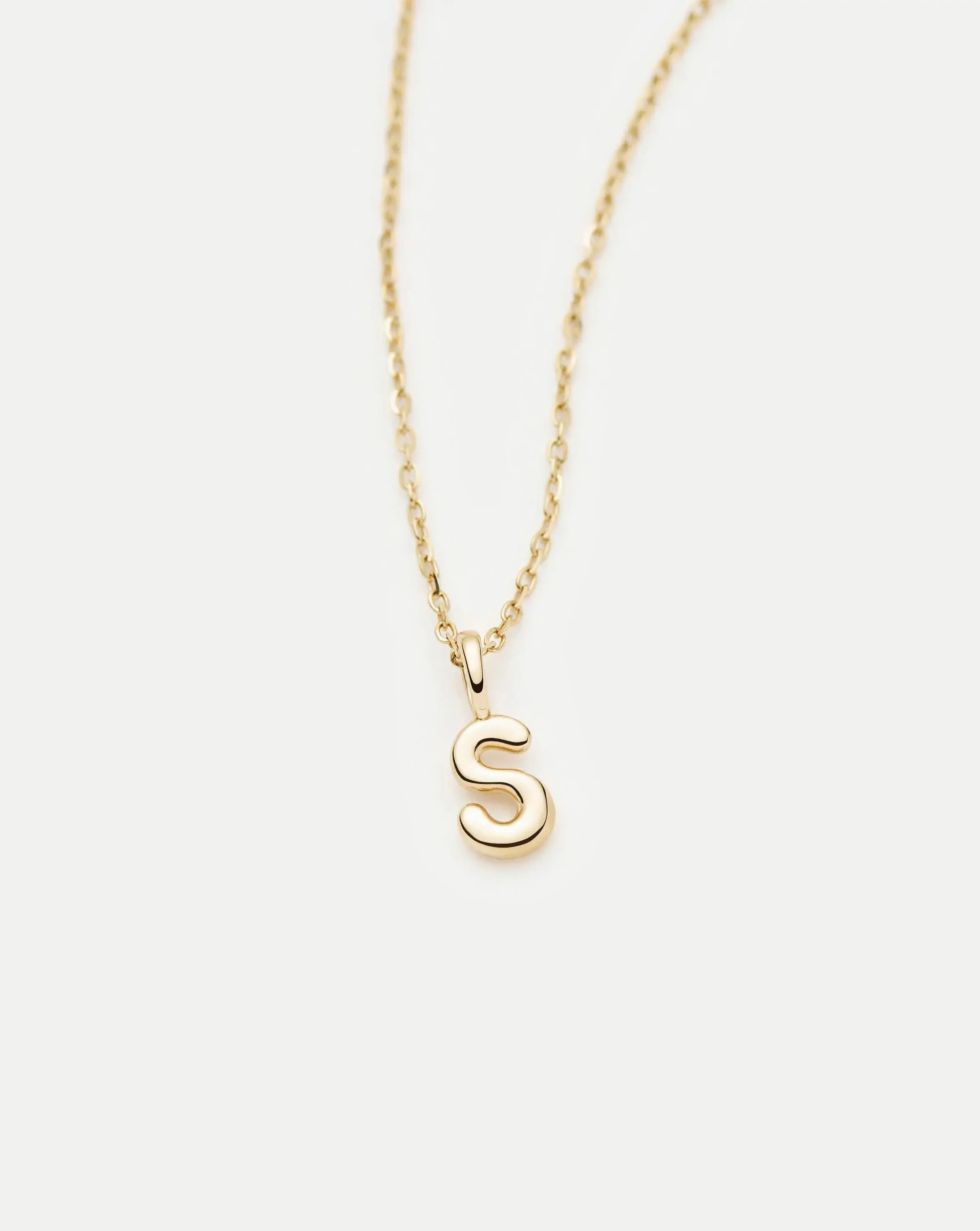 Solid Gold Initial Mini Pendant Necklace - S | 14ct Solid Gold - Image 4