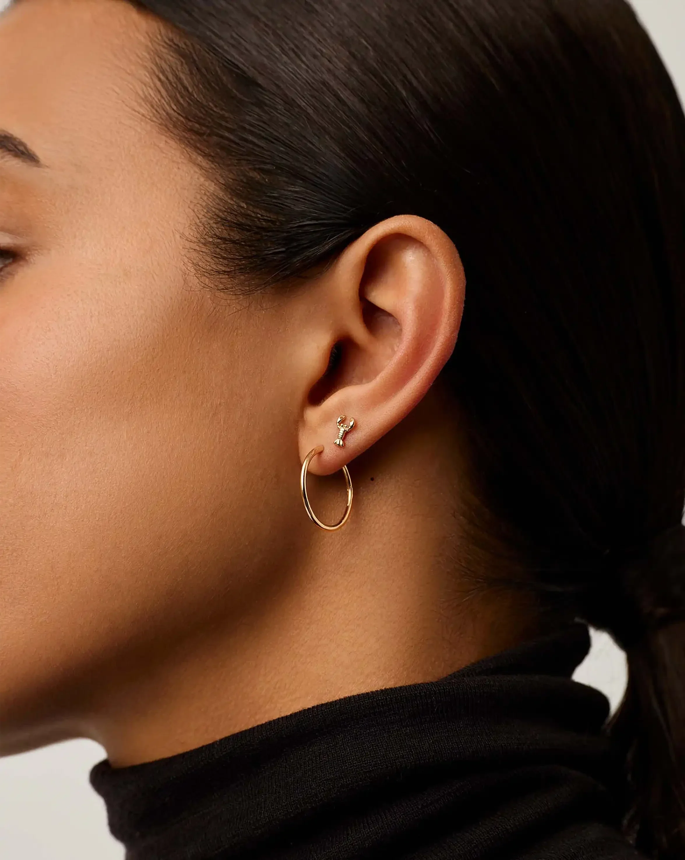 Solid Gold Lobster Single Stud Earring | 14ct Solid Gold - Image 2