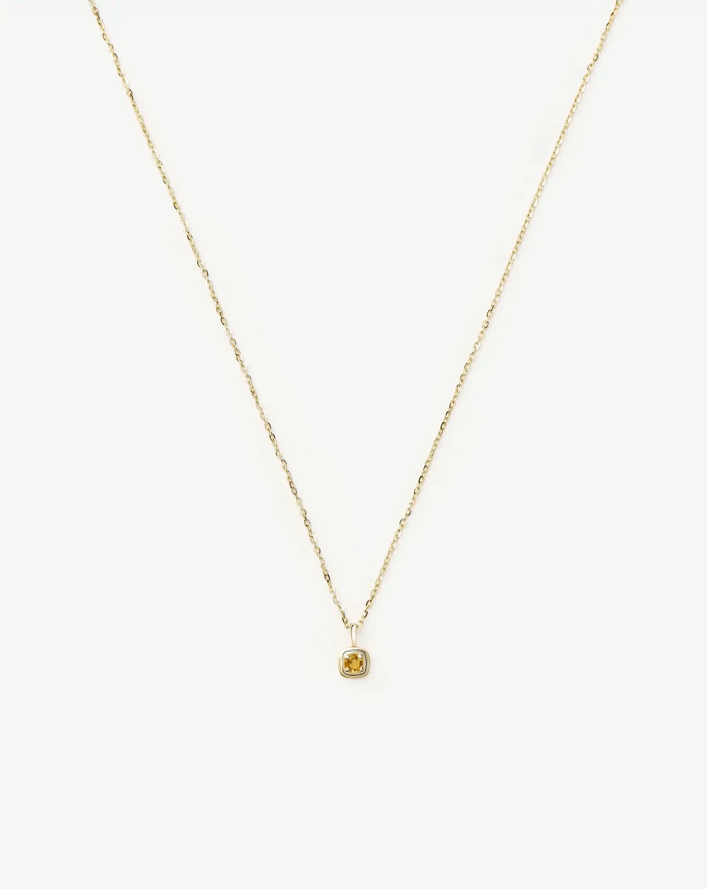 Solid Gold November Birthstone Pendant Necklace | 14ct Solid Gold/Citrine - Image 4