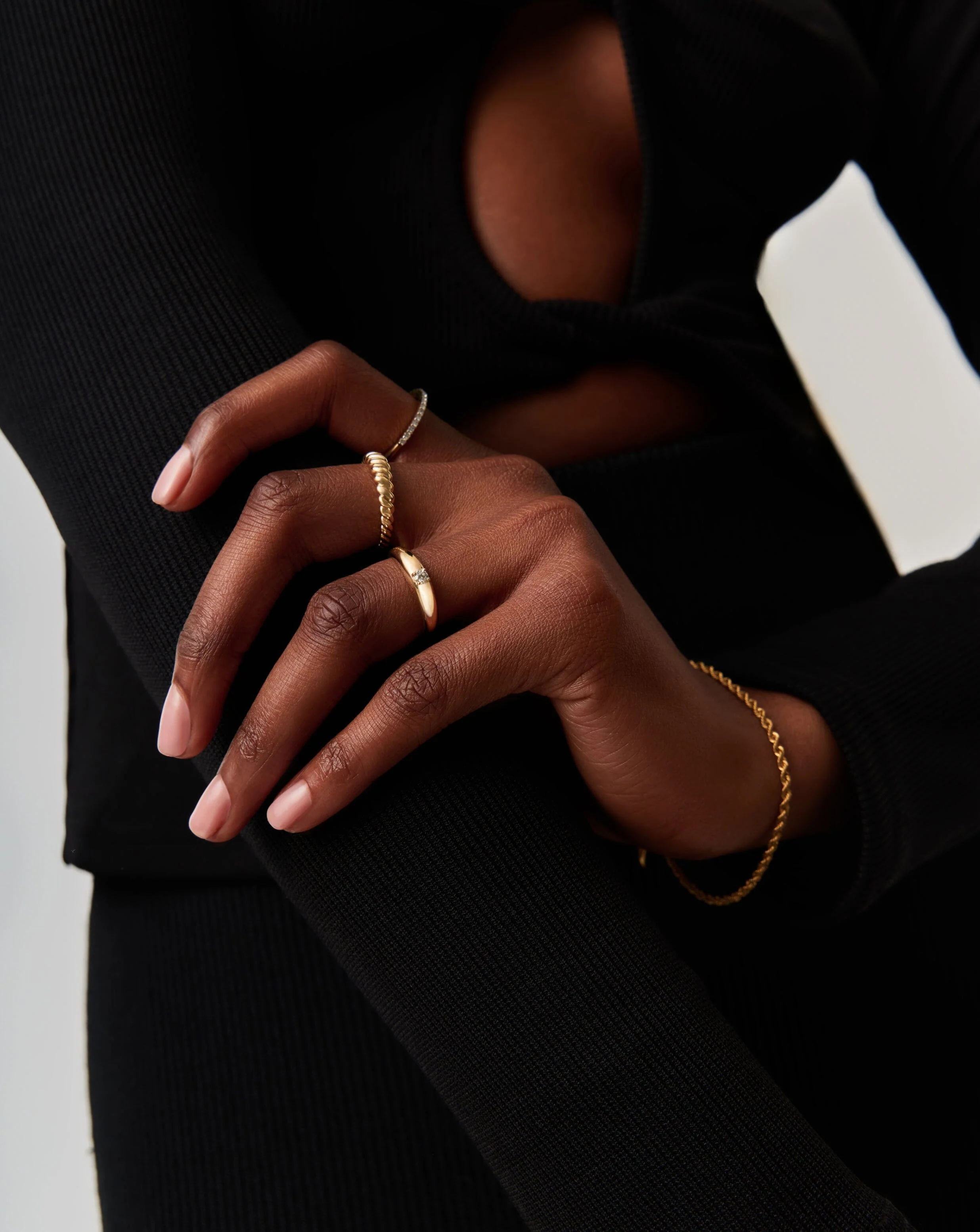 Solid Gold Single Diamond Classic Dome Ring | 14ct Solid Gold/Diamond - Image 6