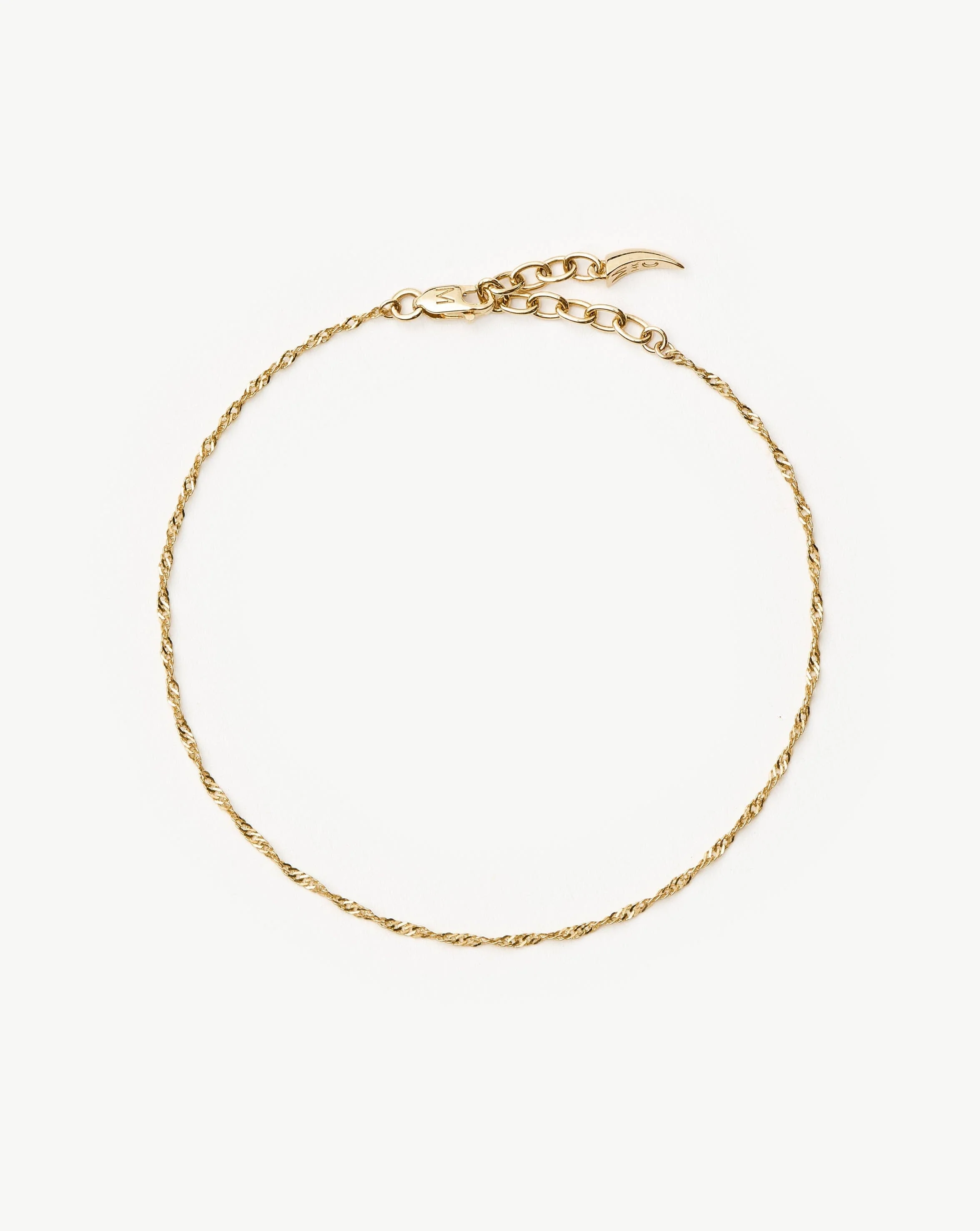 Solid Gold Twisted Chain Bracelet | 14ct Solid Gold