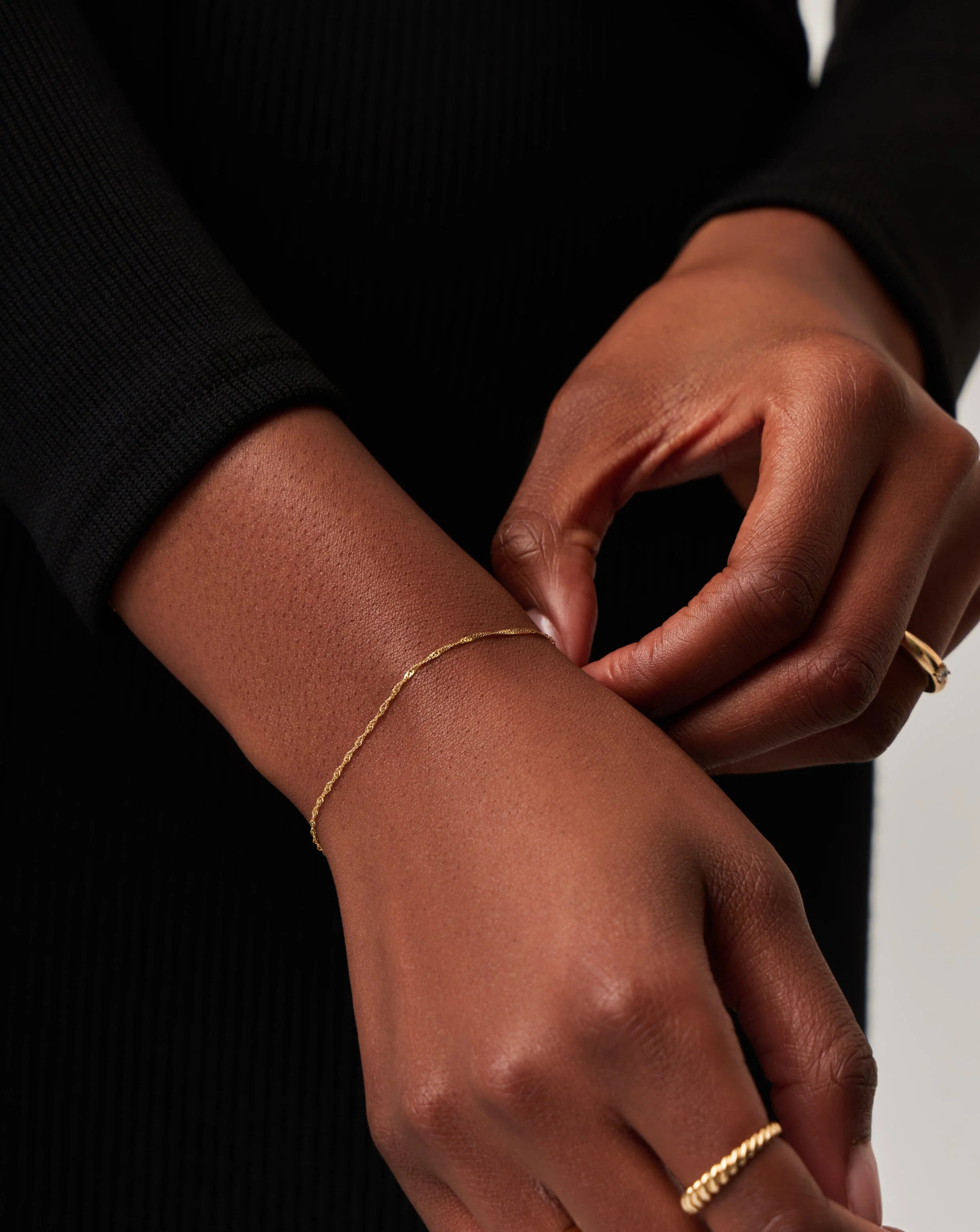 Solid Gold Twisted Chain Bracelet | 14ct Solid Gold - Image 2