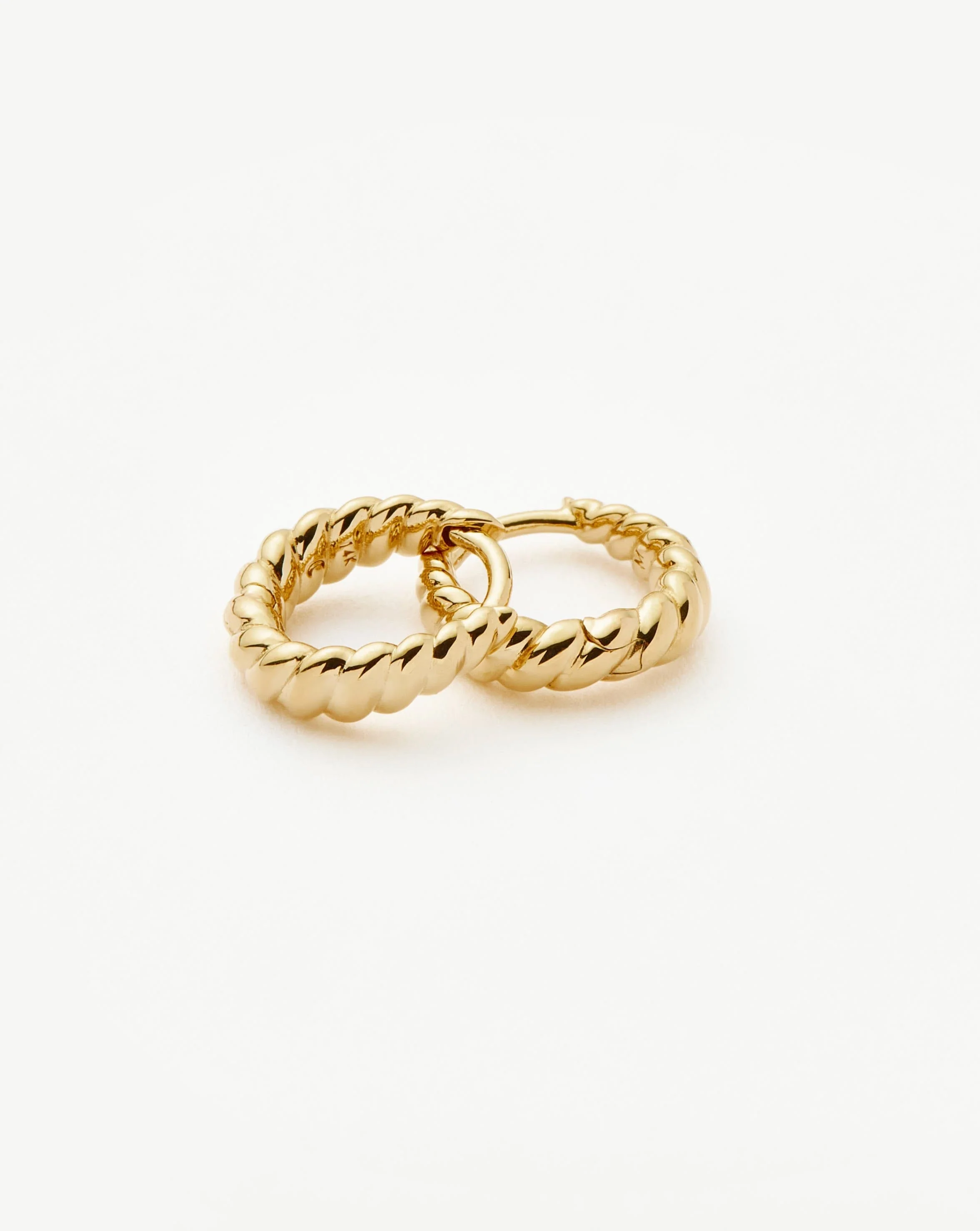 Solid Gold Twisted Huggies | 14ct Solid Gold - Image 5