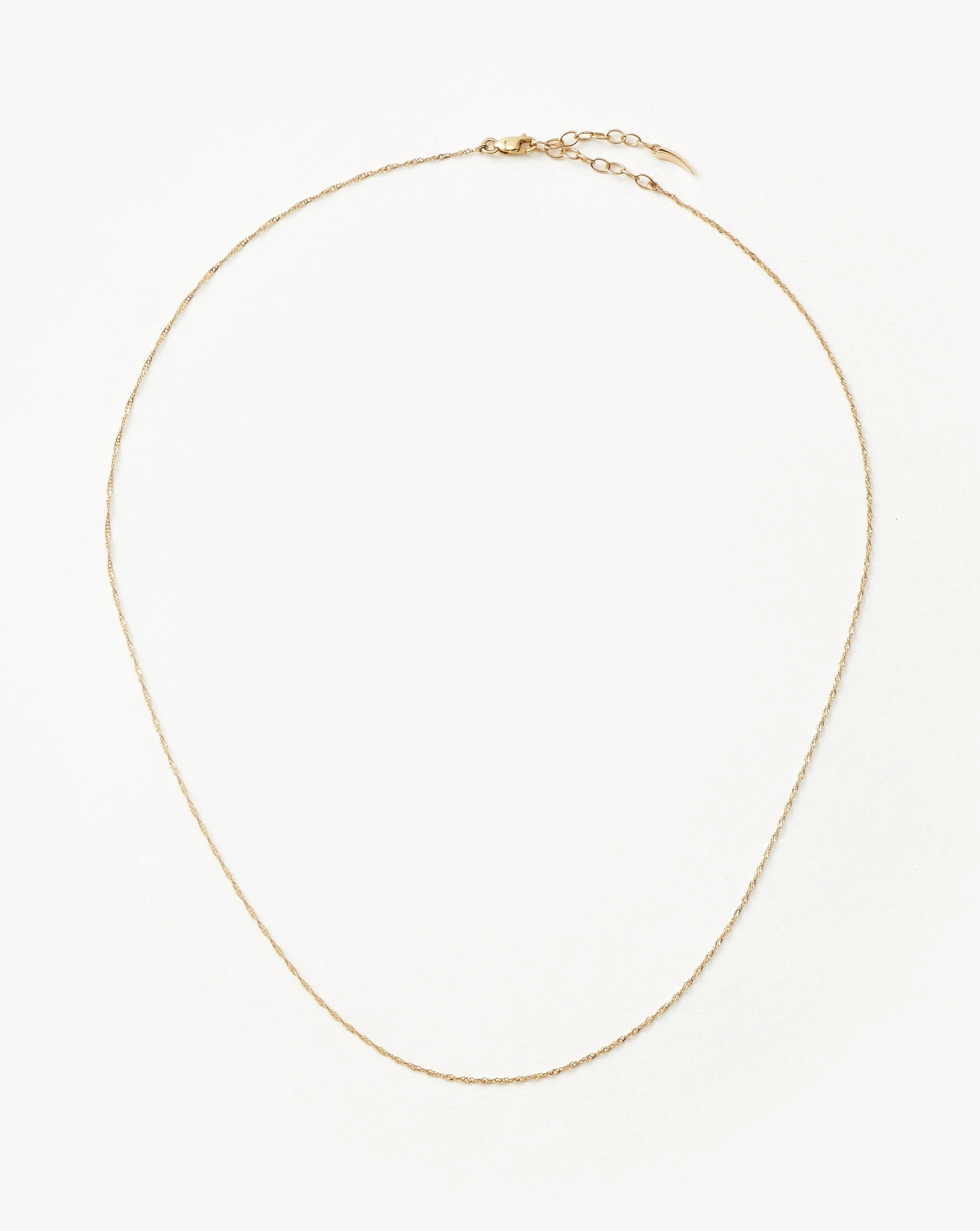 Solid Gold Twisted Short Chain Necklace