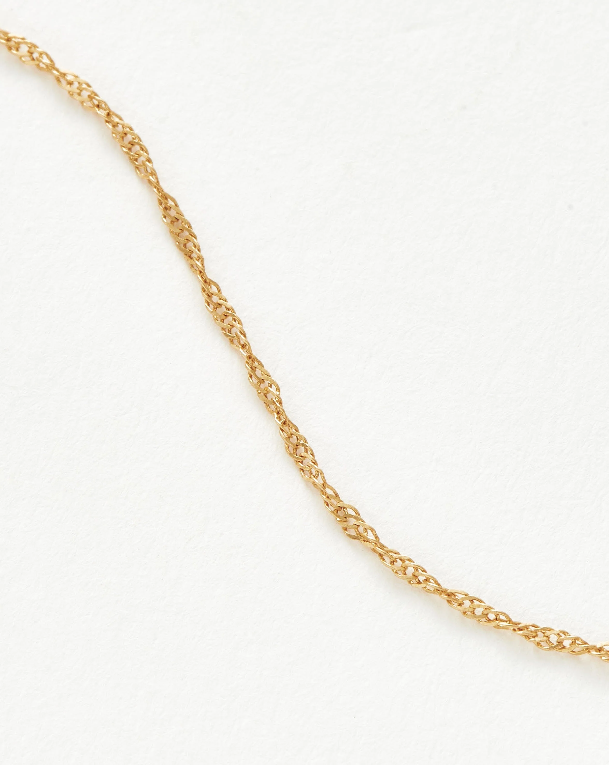 Solid Gold Twisted Short Chain Necklace - Image 3