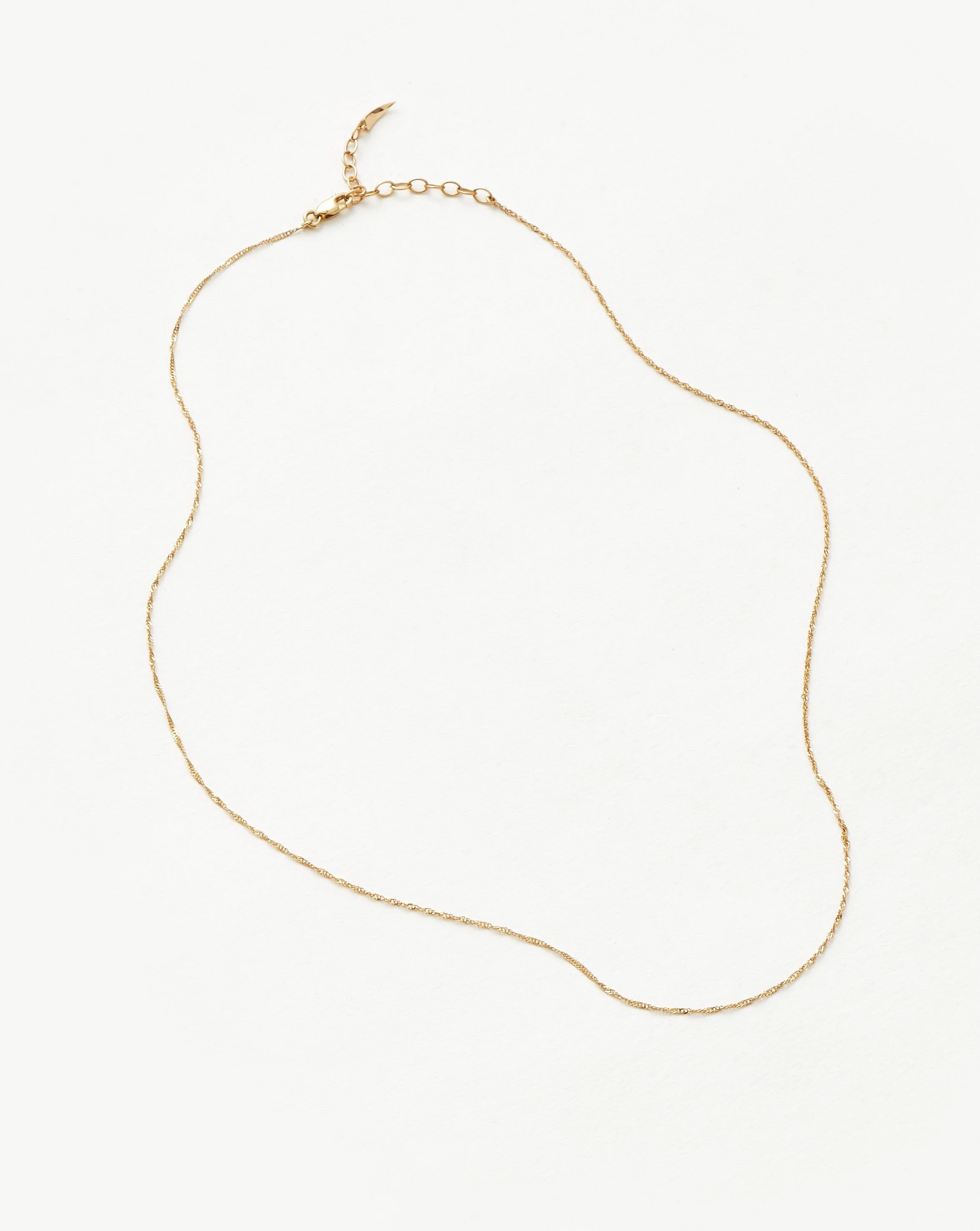 Solid Gold Twisted Short Chain Necklace - Image 4