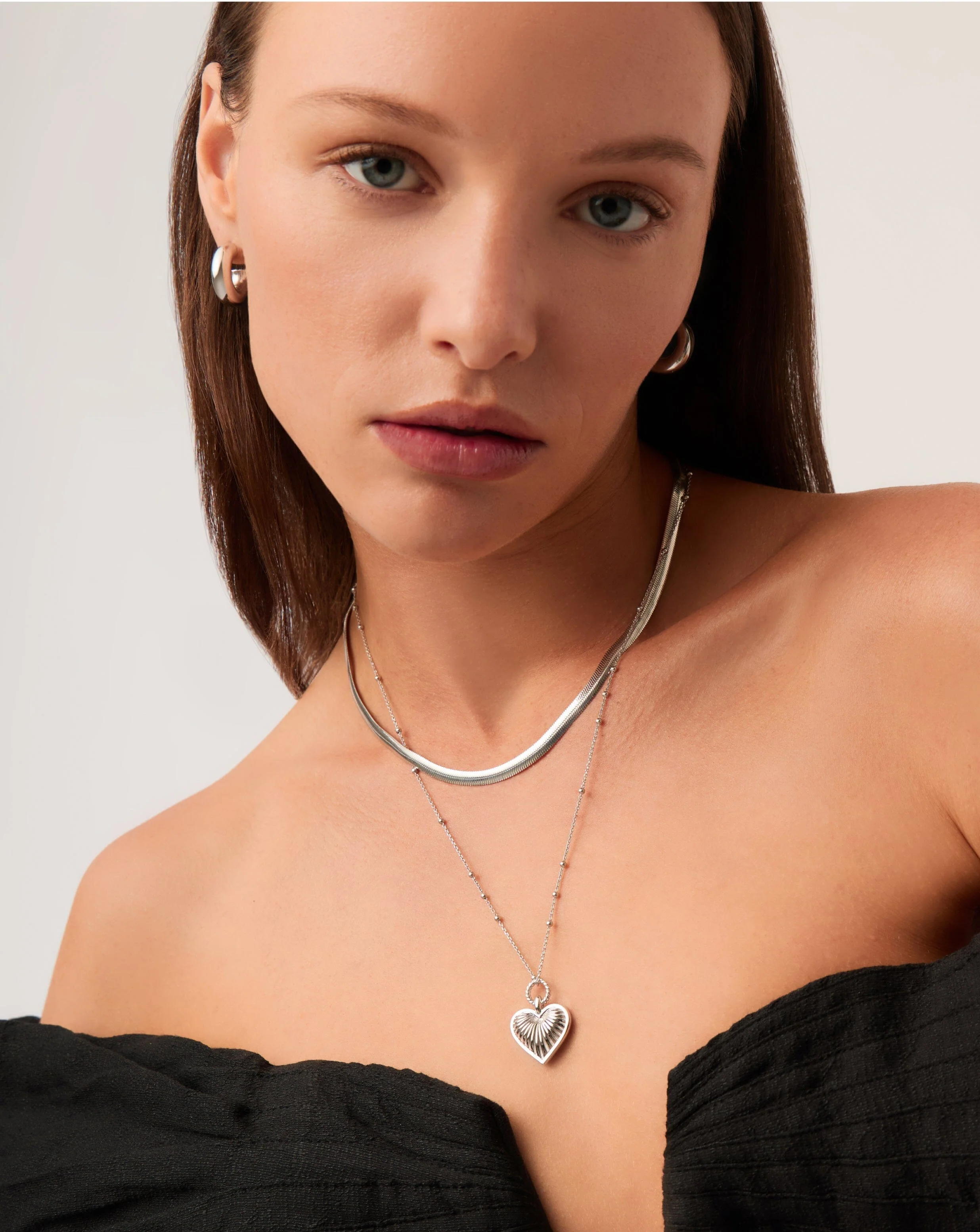 Flat Snake Chain Necklace | Silver Plated on Recycled Sterling Silver - Image 6