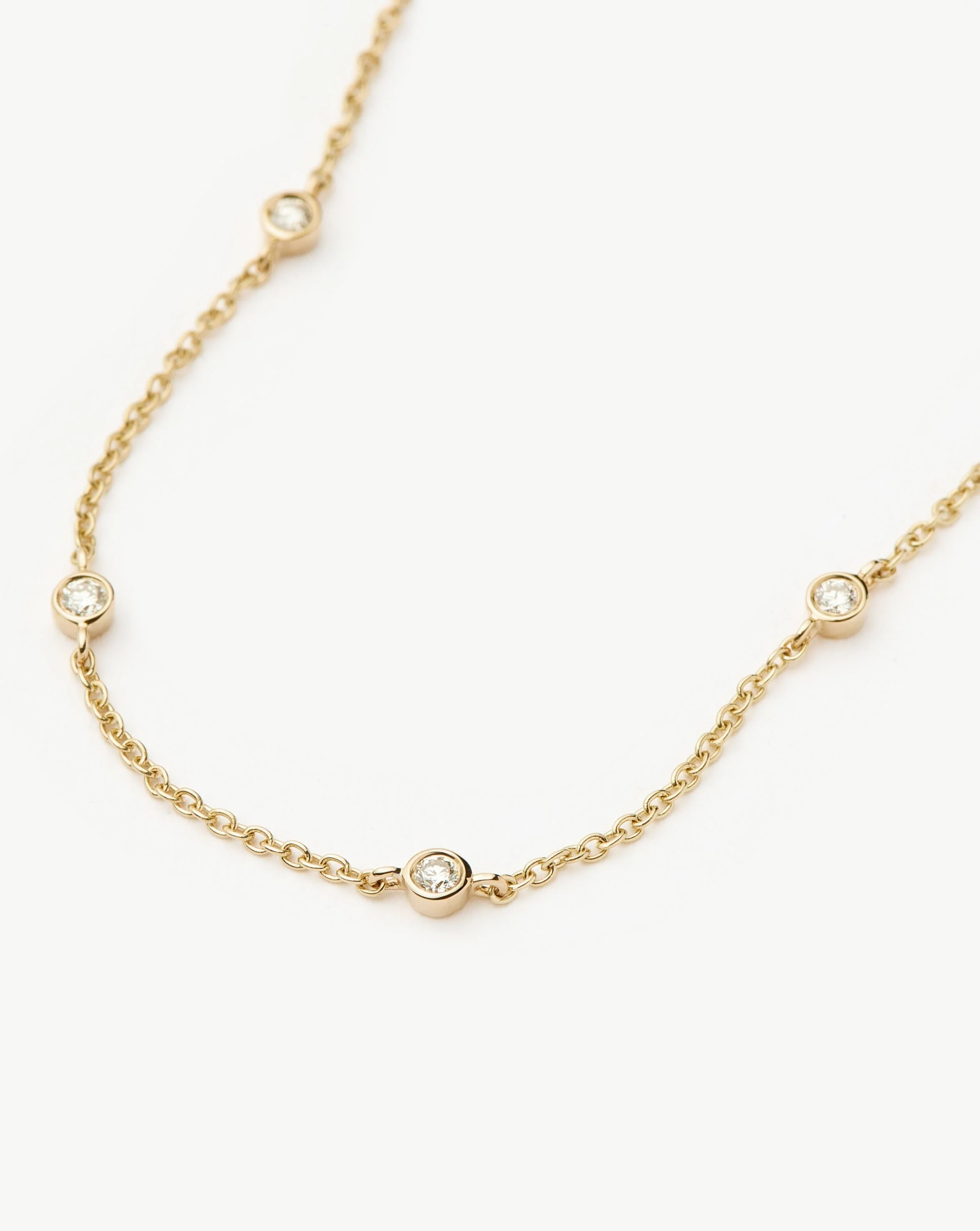 Solid Gold Floating Diamond Bracelet | 14ct Solid Gold - Image 4