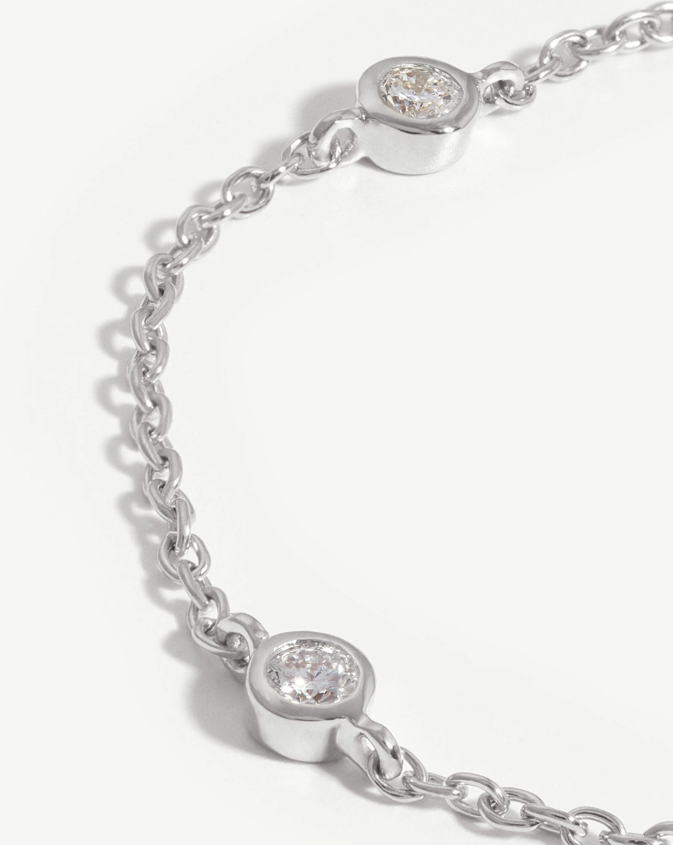 Solid Gold Floating Diamond Bracelet - Image 4