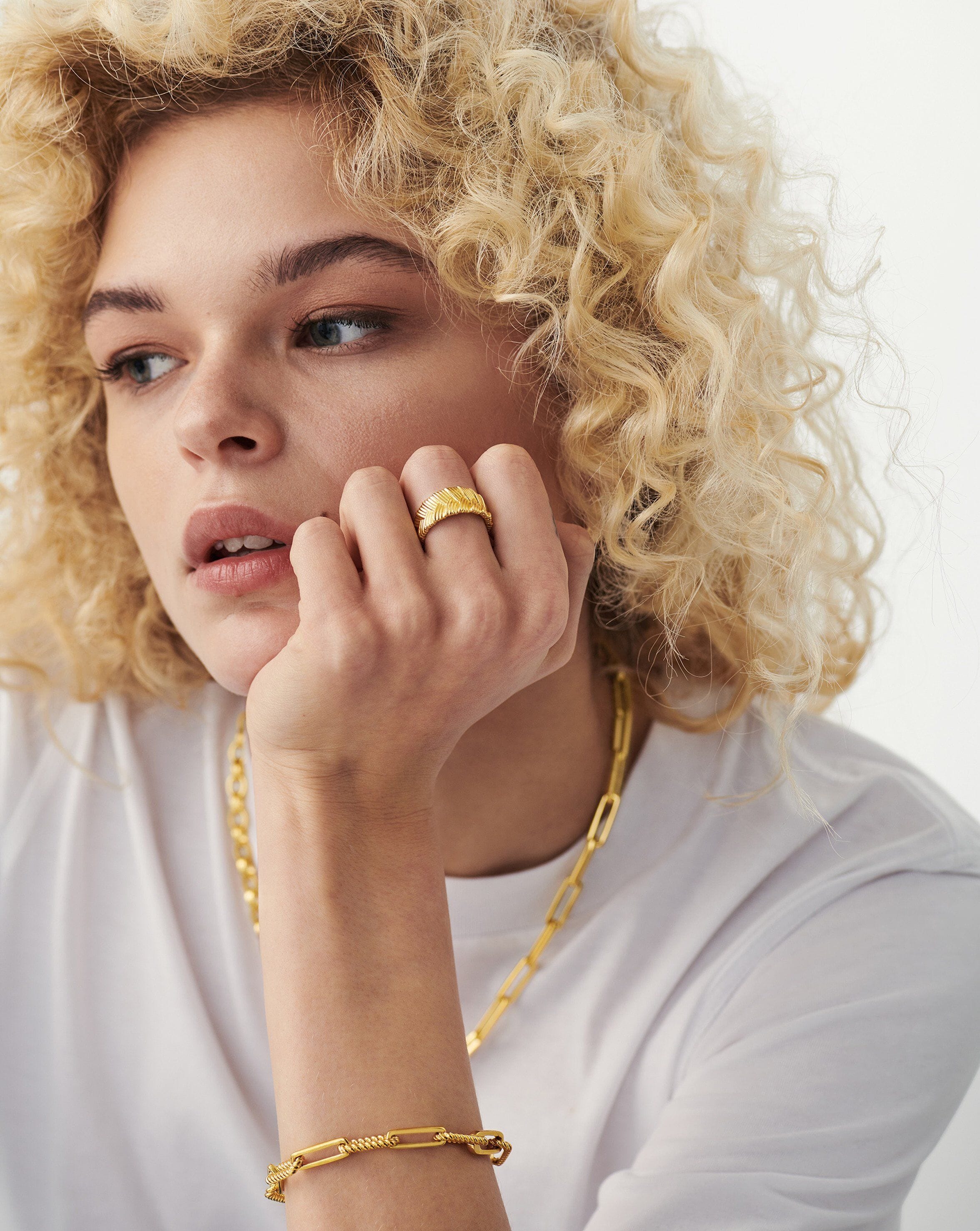 Wide Braid Ring | 18ct Gold Plated - Image 3