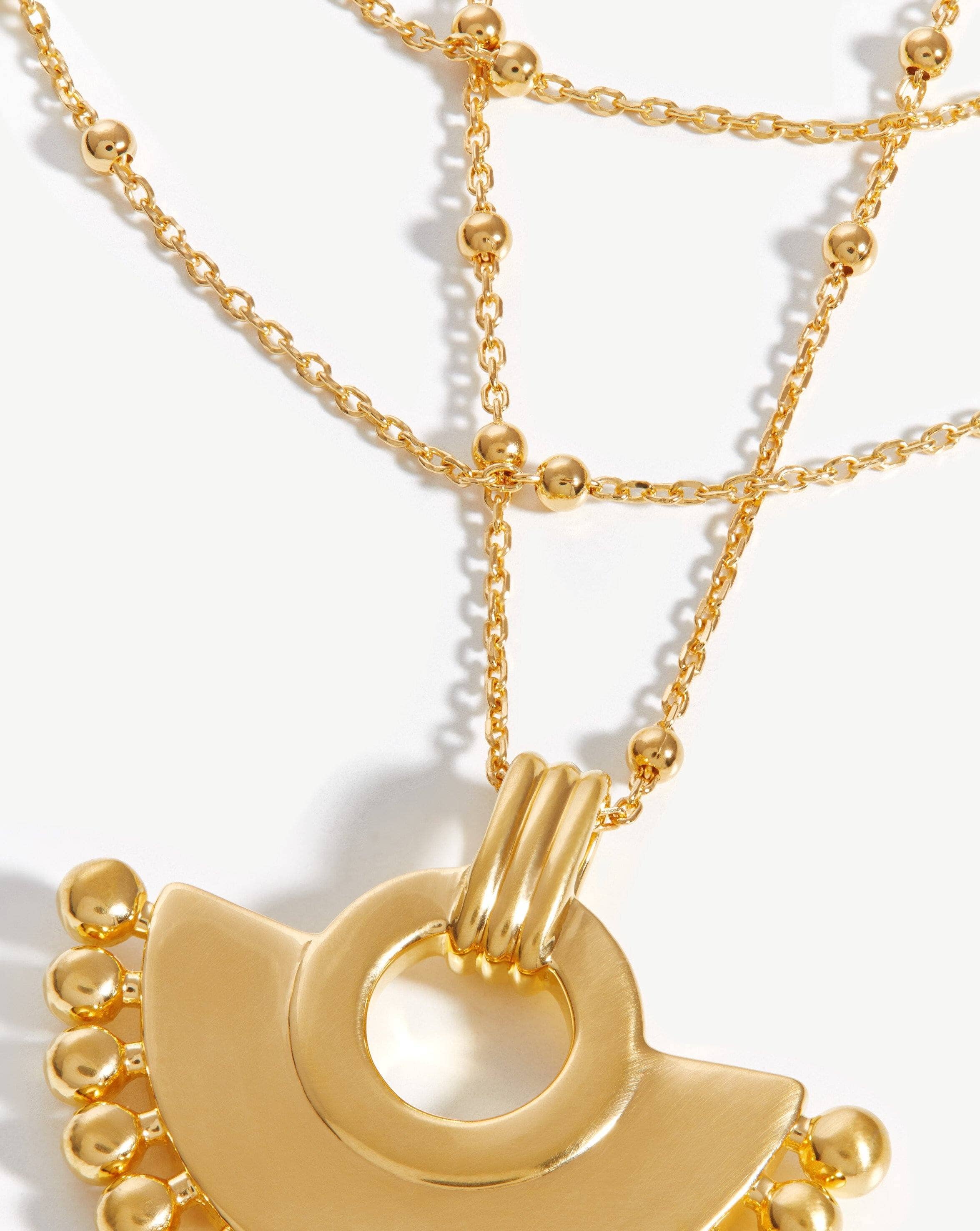 Zenyu Fan Chain Necklace Set | 18ct Gold Vermeil - Image 4