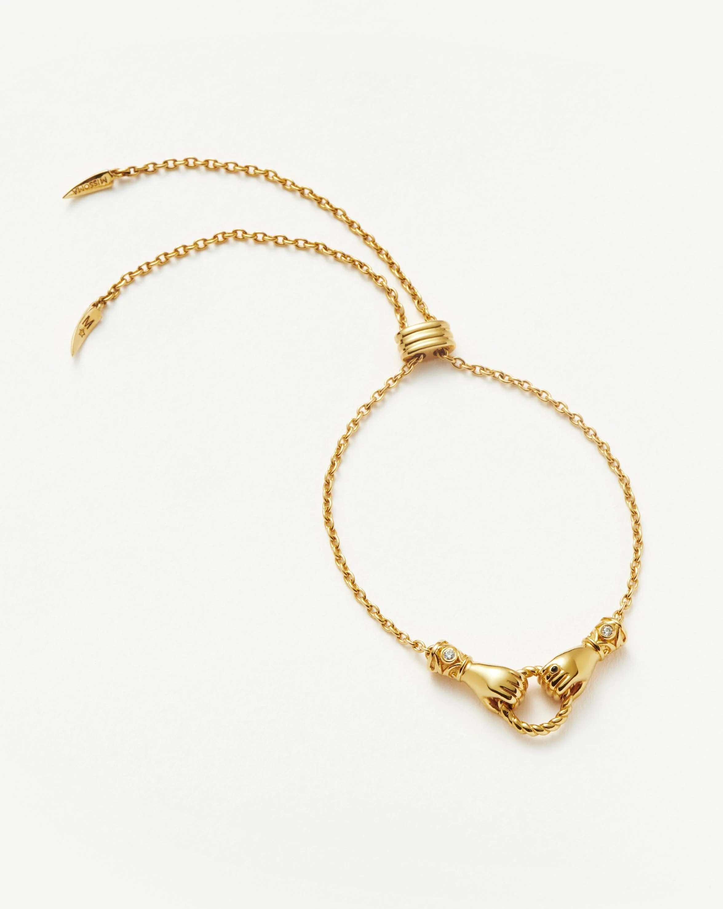 Harris Reed In Good Hands Slider Bracelet | 18ct Gold Plated/Cubic Zirconia - Image 5
