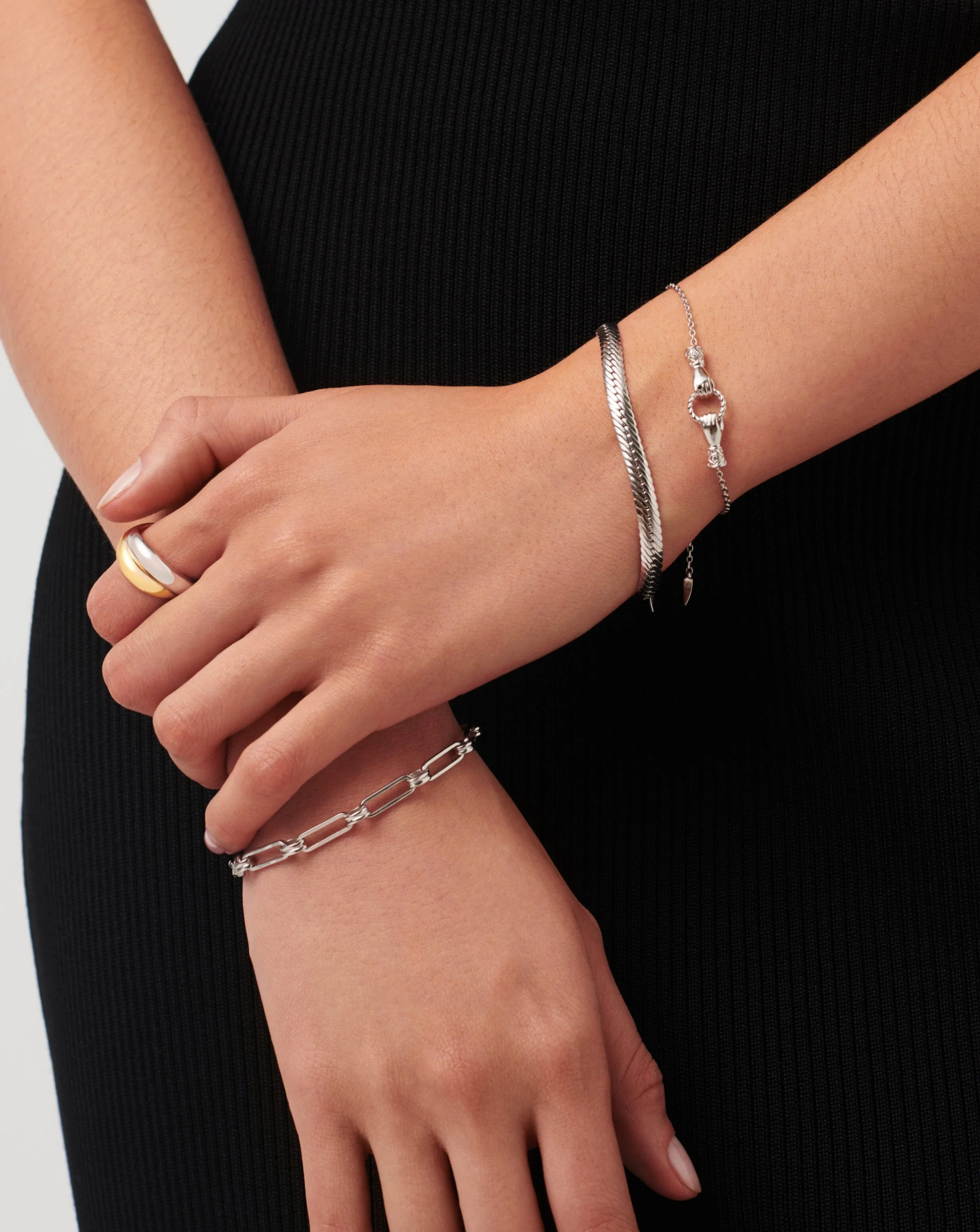 Harris Reed In Good Hands Slider Bracelet | Silver Plated/Cubic Zirconia - Image 2