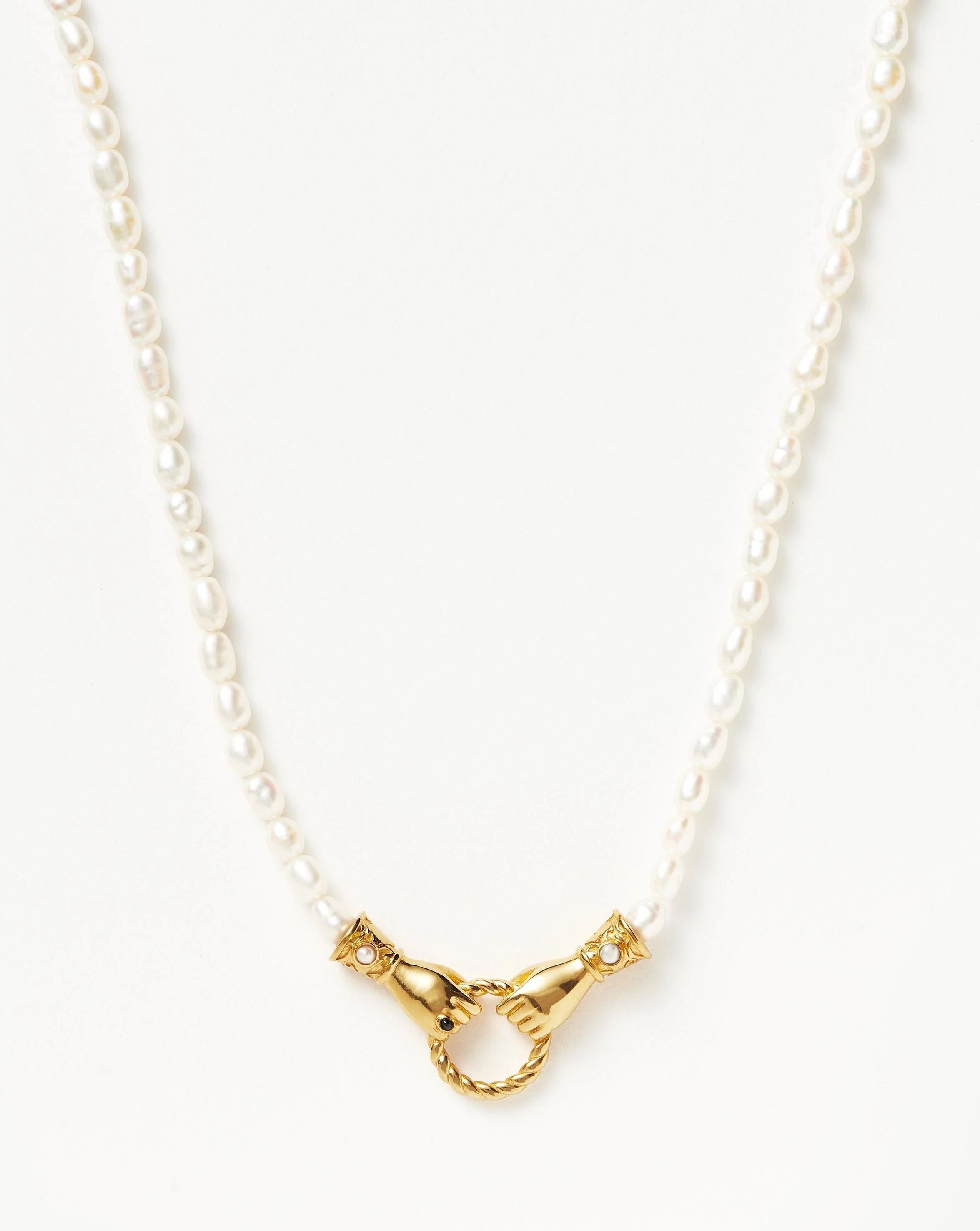 Harris Reed Medium In Good Hands Pearl Pendant Necklace - Image 4