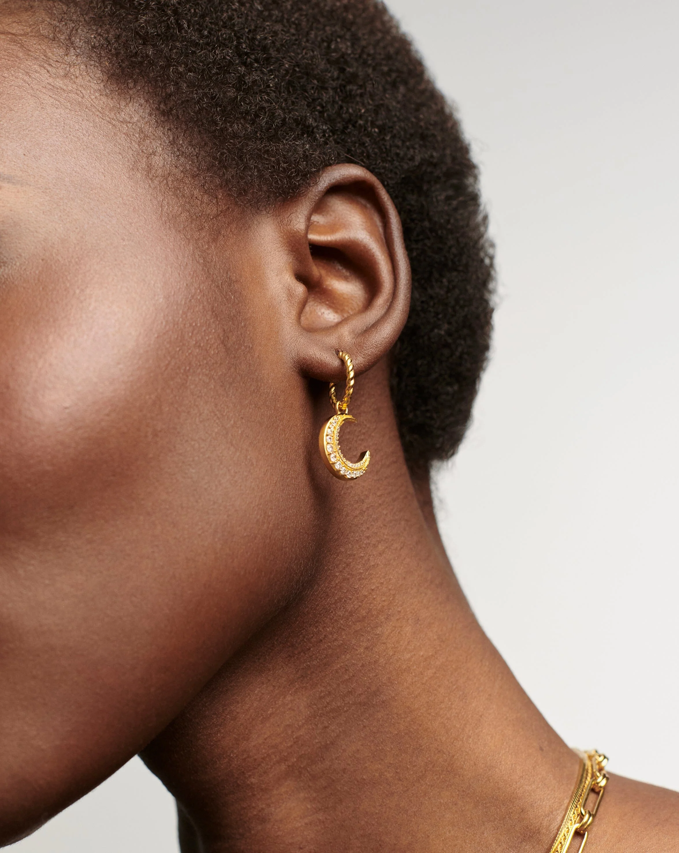 Harris Reed Moonlight Charm Hoop Earrings - Image 3