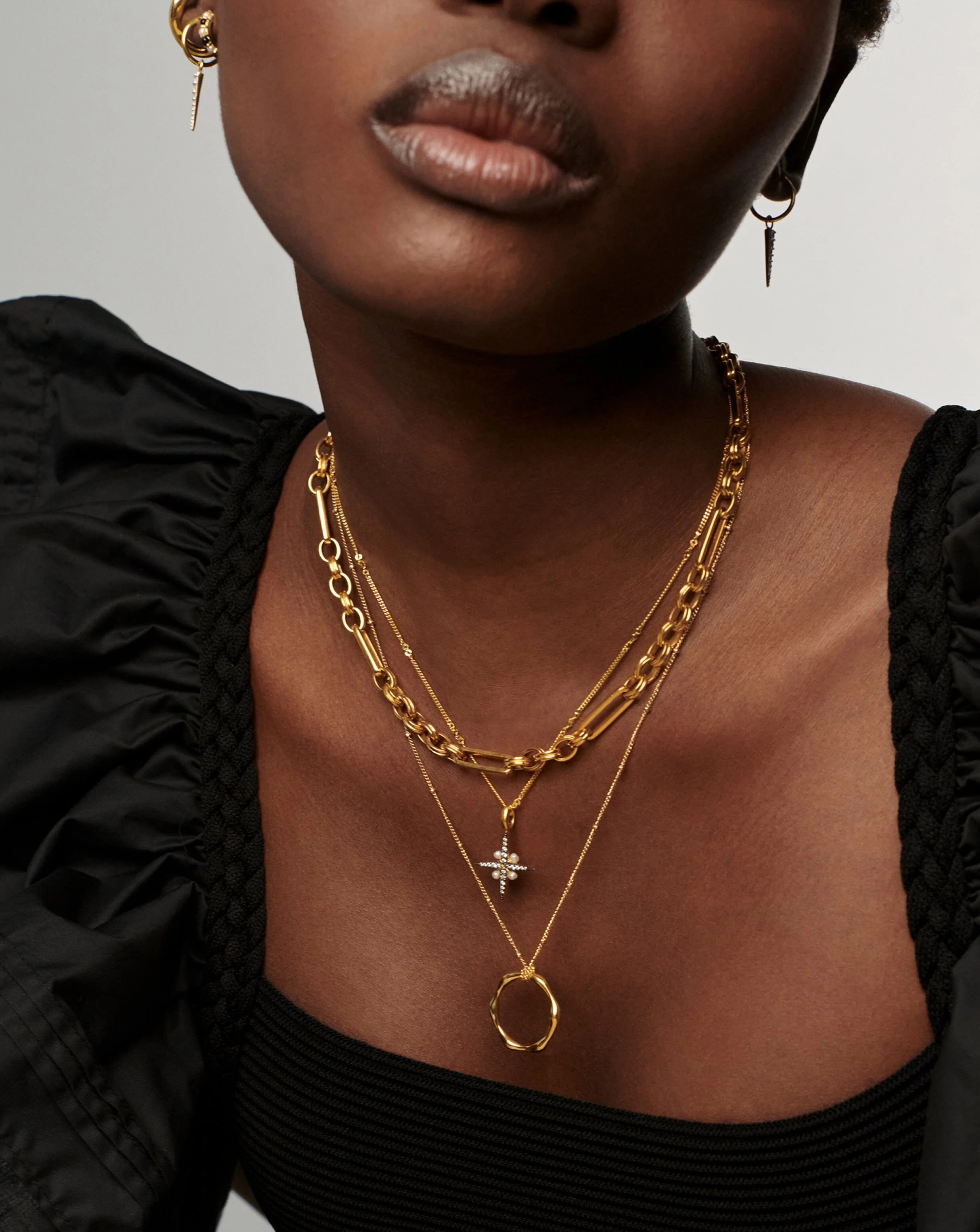 Harris Reed North Star Pearl Necklace | Gold/Pearl - Image 6