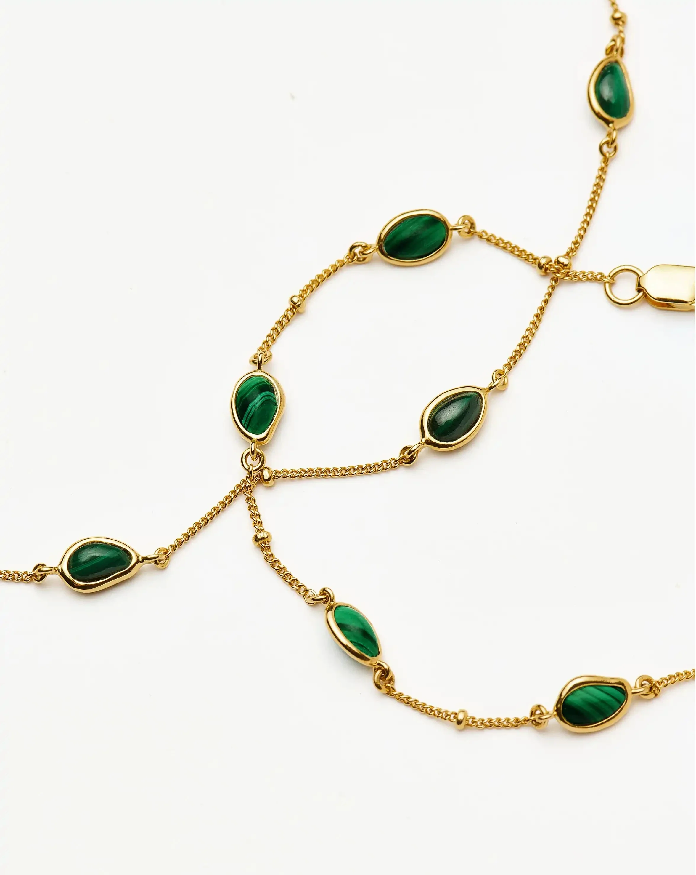 Iconic Magma Gemstone Choker & Bracelet Set | 18ct Gold Vermeil/Malachite - Image 4