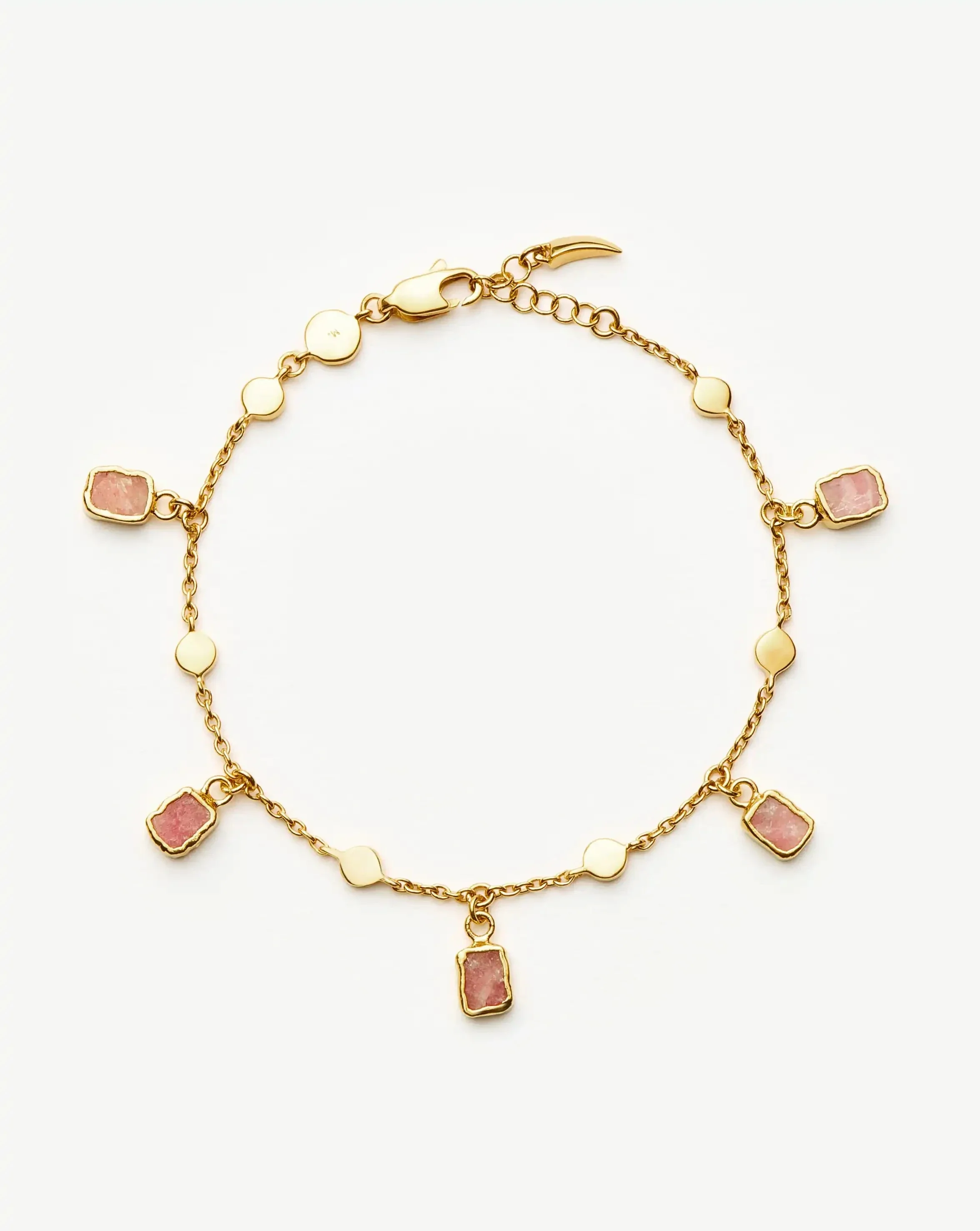 Lena Charm Bracelet | 18ct Gold Plated/Rhodochrosite