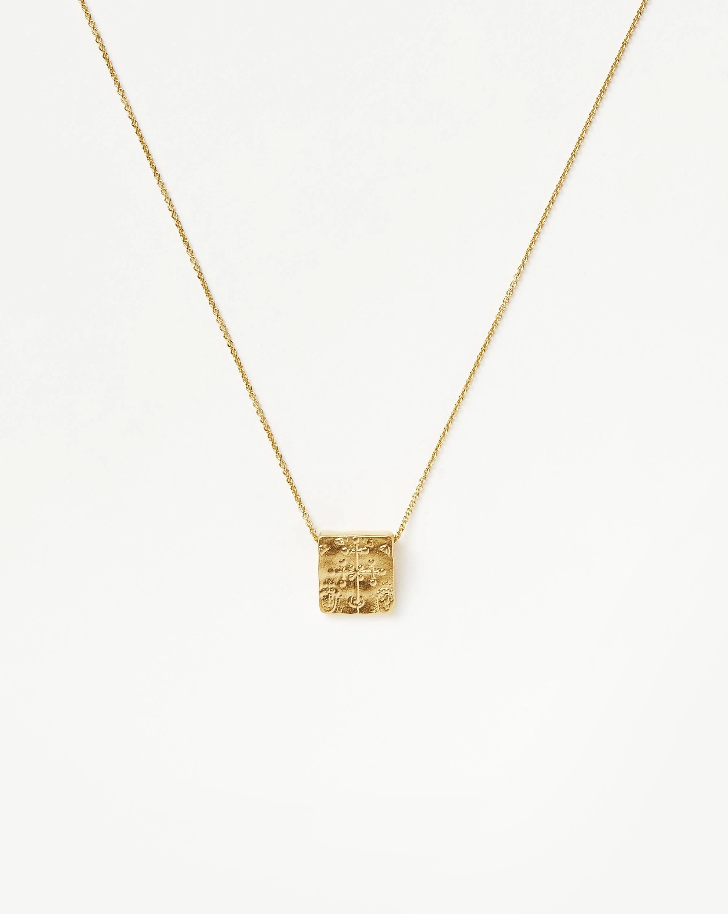 Lucy Williams Byzantine Square Coin Pendant Necklace | 18ct Gold Vermeil