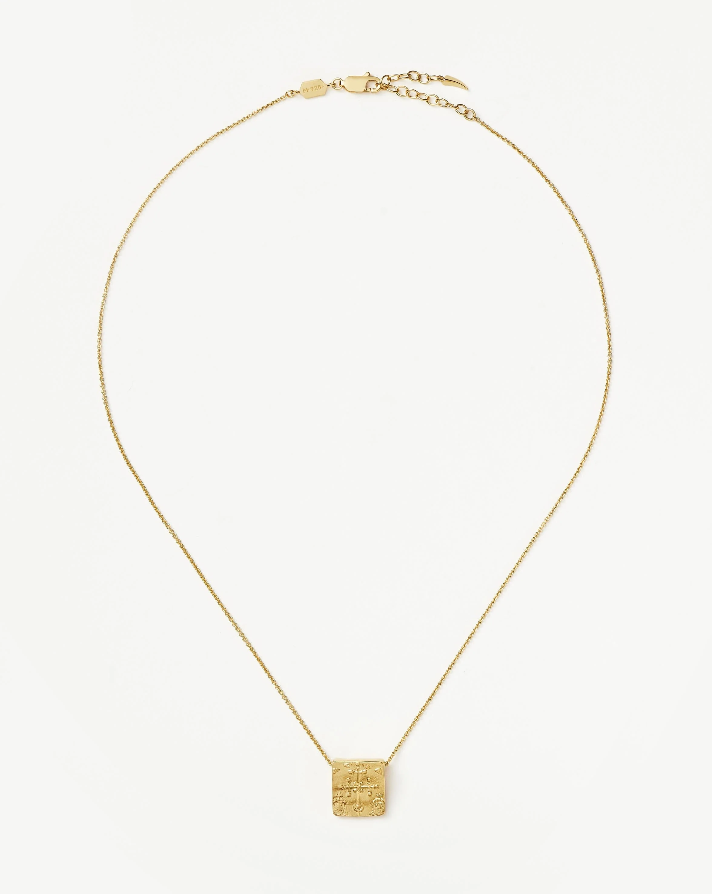 Lucy Williams Byzantine Square Coin Pendant Necklace | 18ct Gold Vermeil - Image 5