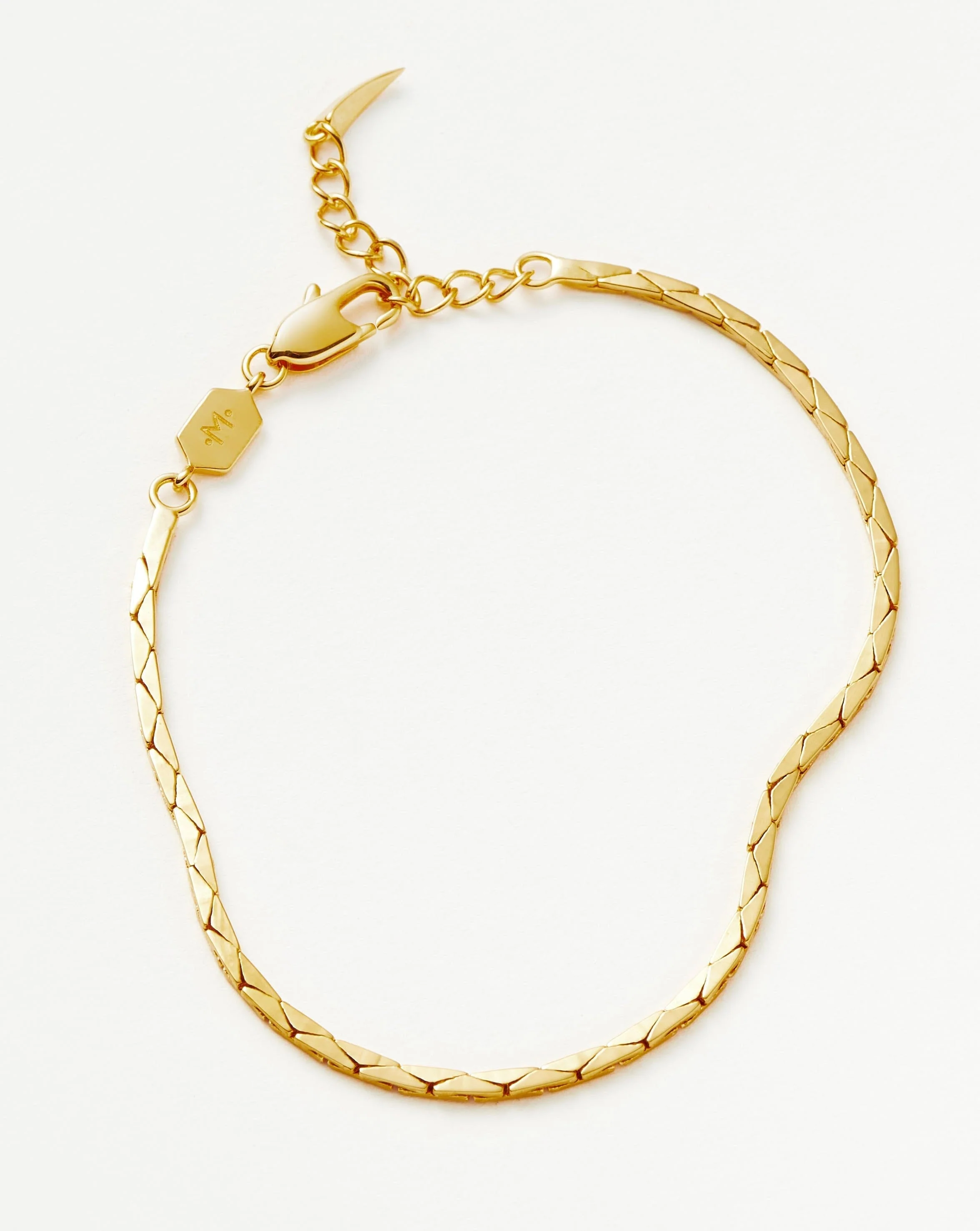Lucy Williams Cobra Snake Chain Bracelet | 18ct Gold Plated - Image 4