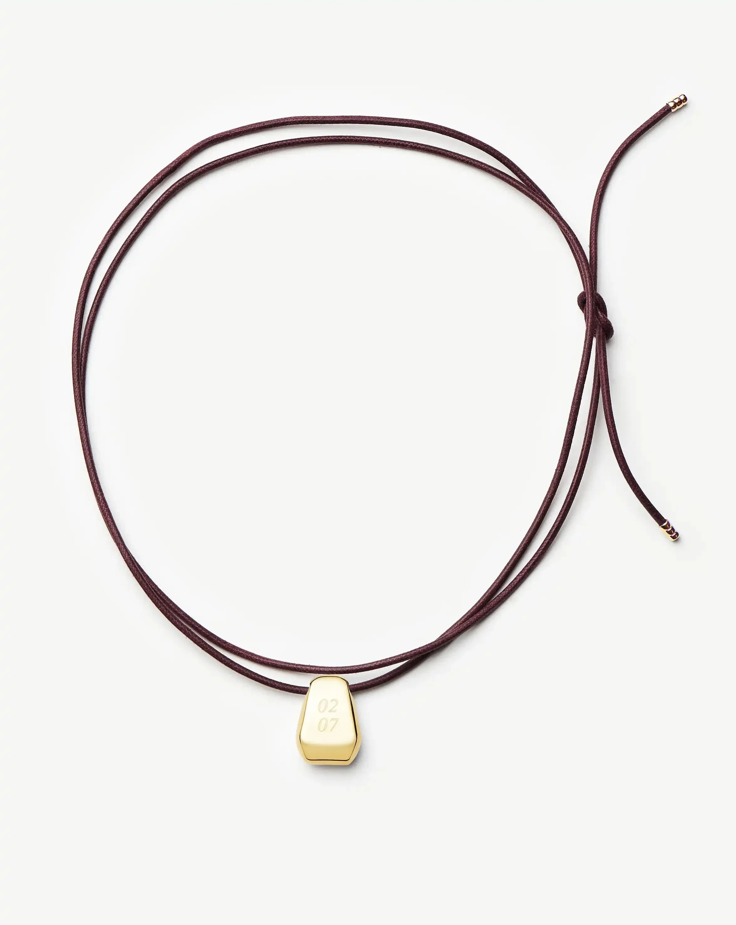 Lucy Williams Engravable Arco Cord Necklace | 18ct Gold Plated - Image 3